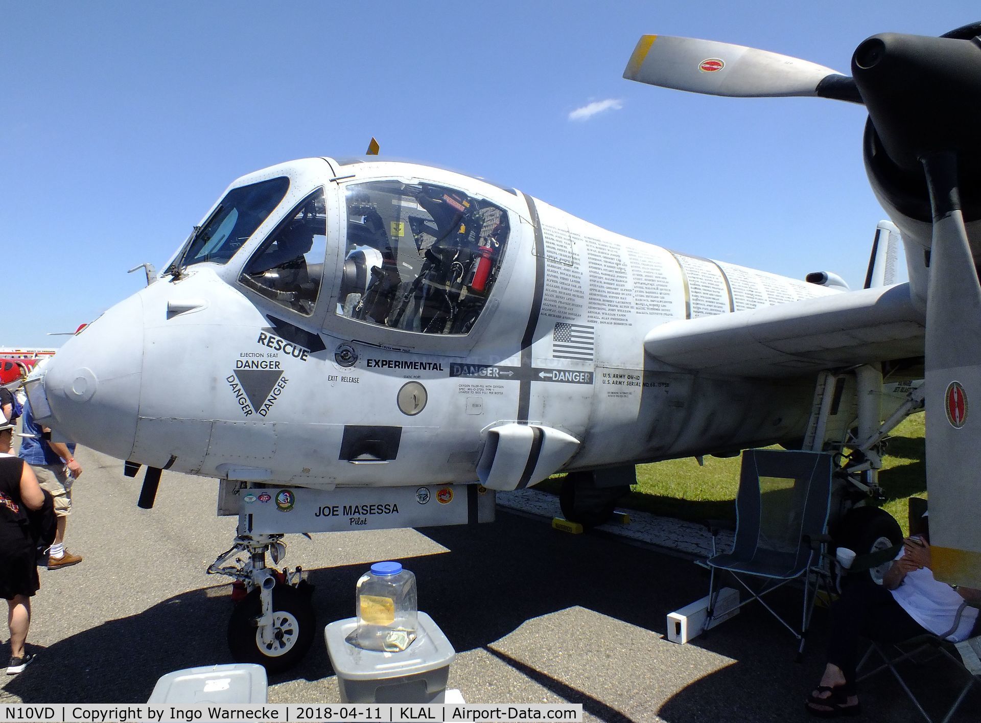 N10VD, 1968 Grumman OV-1D Mohawk C/N 162C, Grumman OV-1D Mohawk at 2018 Sun 'n Fun, Lakeland FL