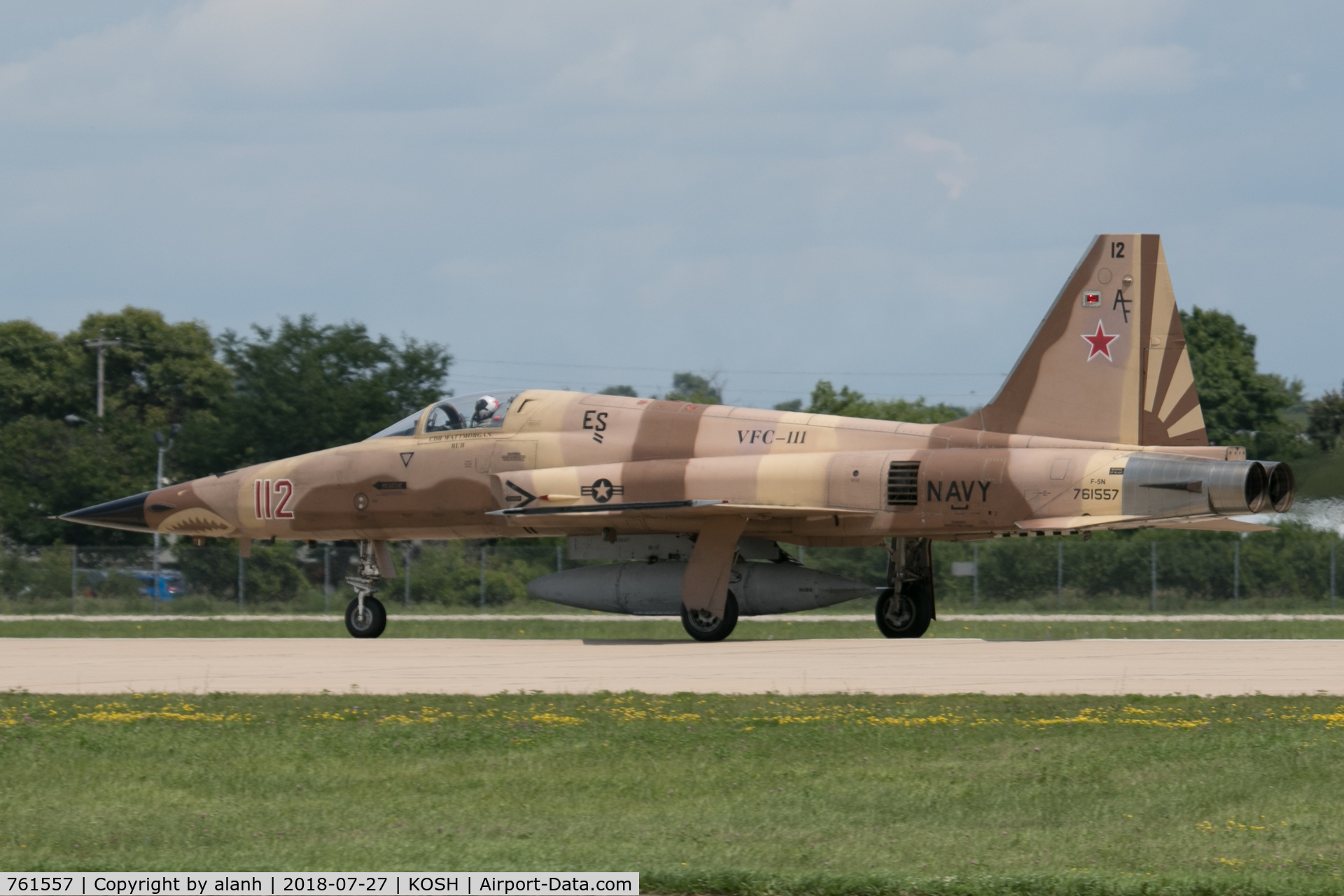 761557, 1976 Northrop F-5N Tiger II C/N L.1031, Fresh aggressor scheme, at AirVenture 2018