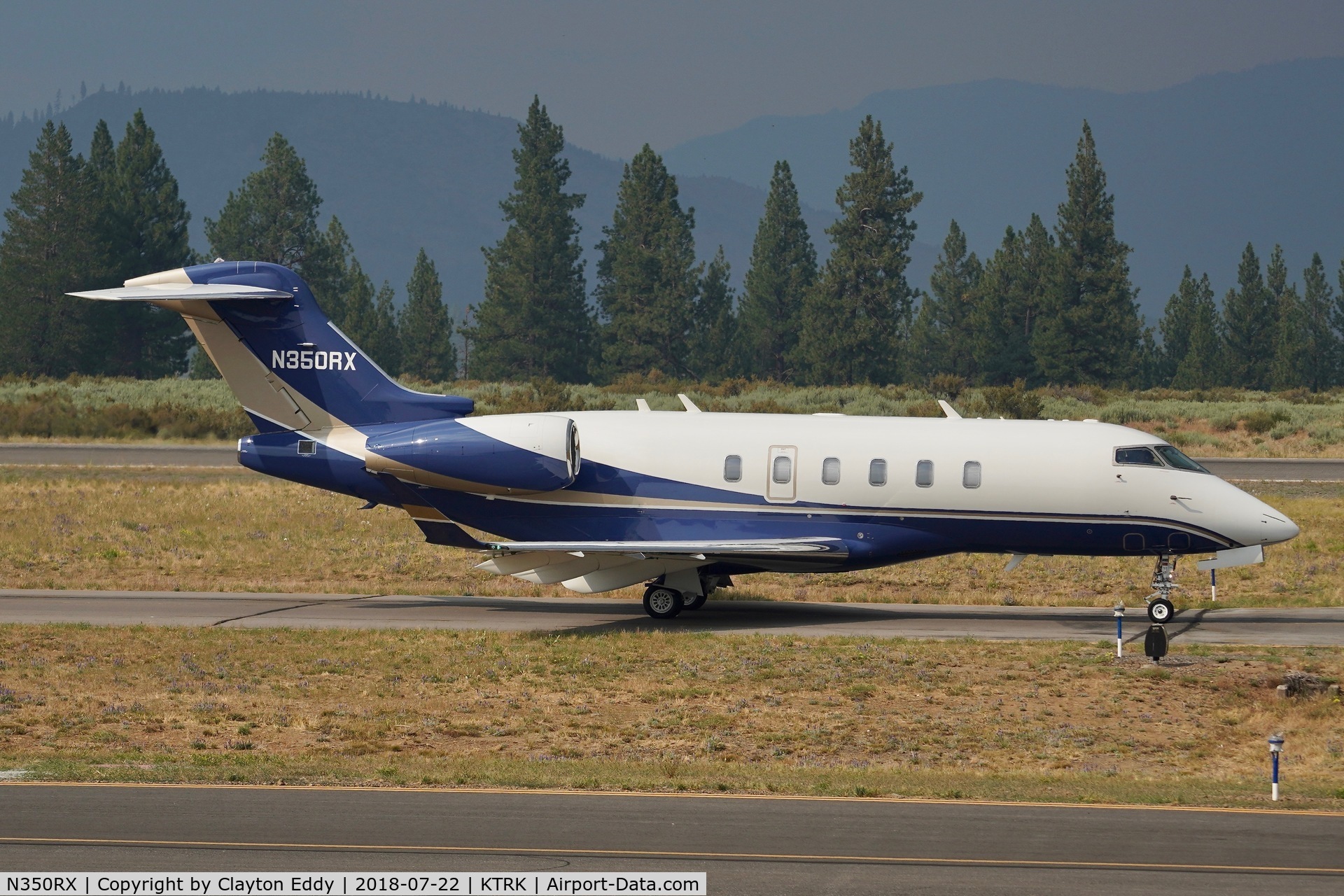 N350RX, 2015 Bombardier BD-100-1A10 C/N 20582, Truckee Airport California 2018.