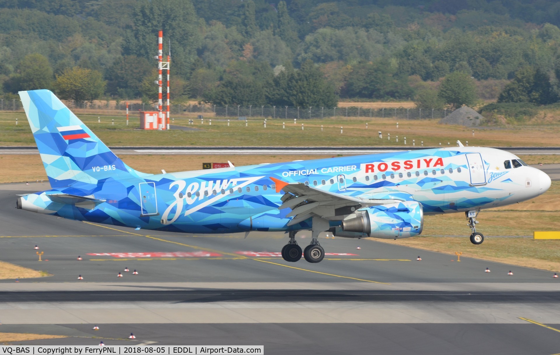 VQ-BAS, 2002 Airbus A319-111 C/N 1863, Rossiya A319 promoting Zenit soccer team