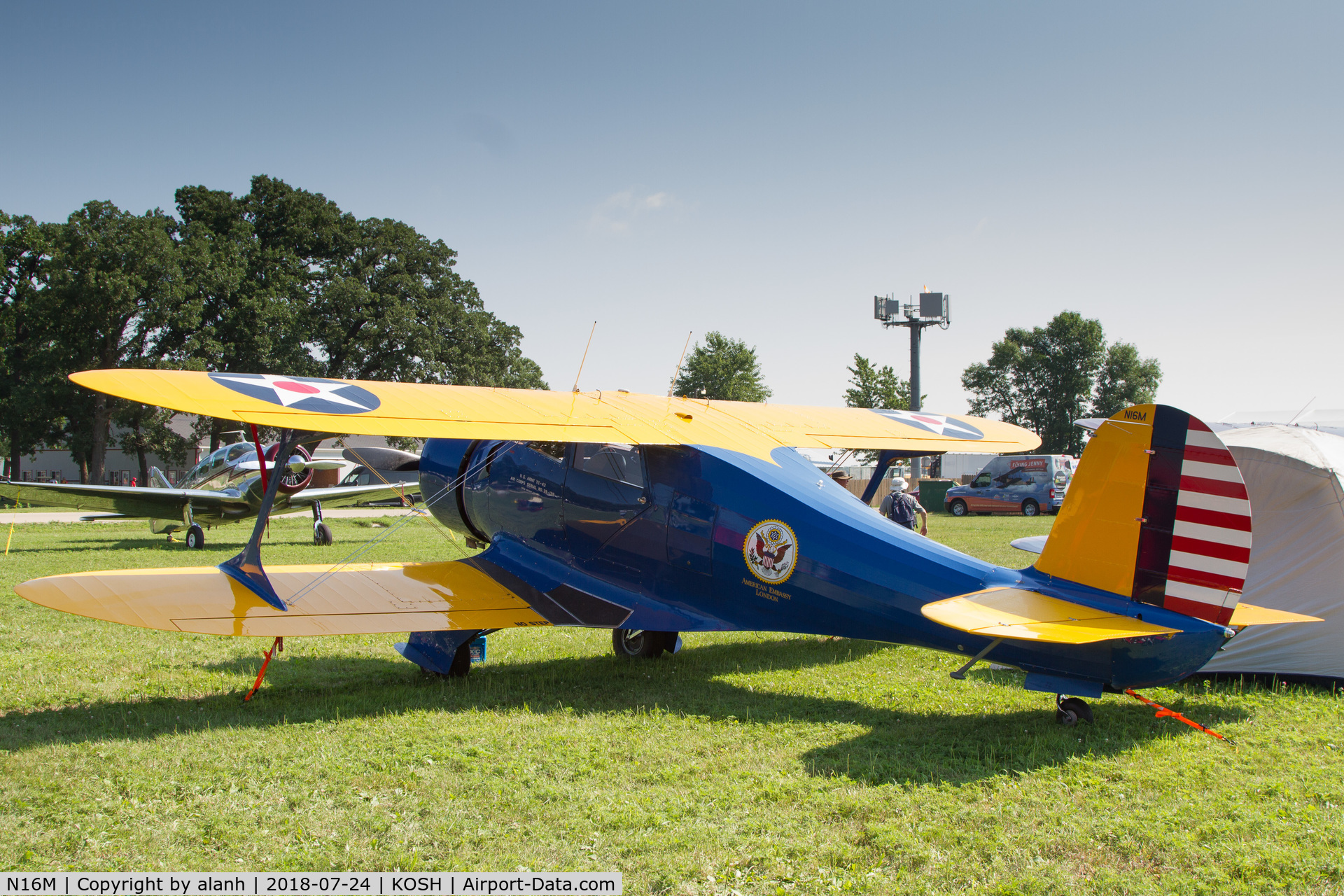 N16M, 1944 Beech D17S Staggerwing C/N 6765, At AirVenture 2018