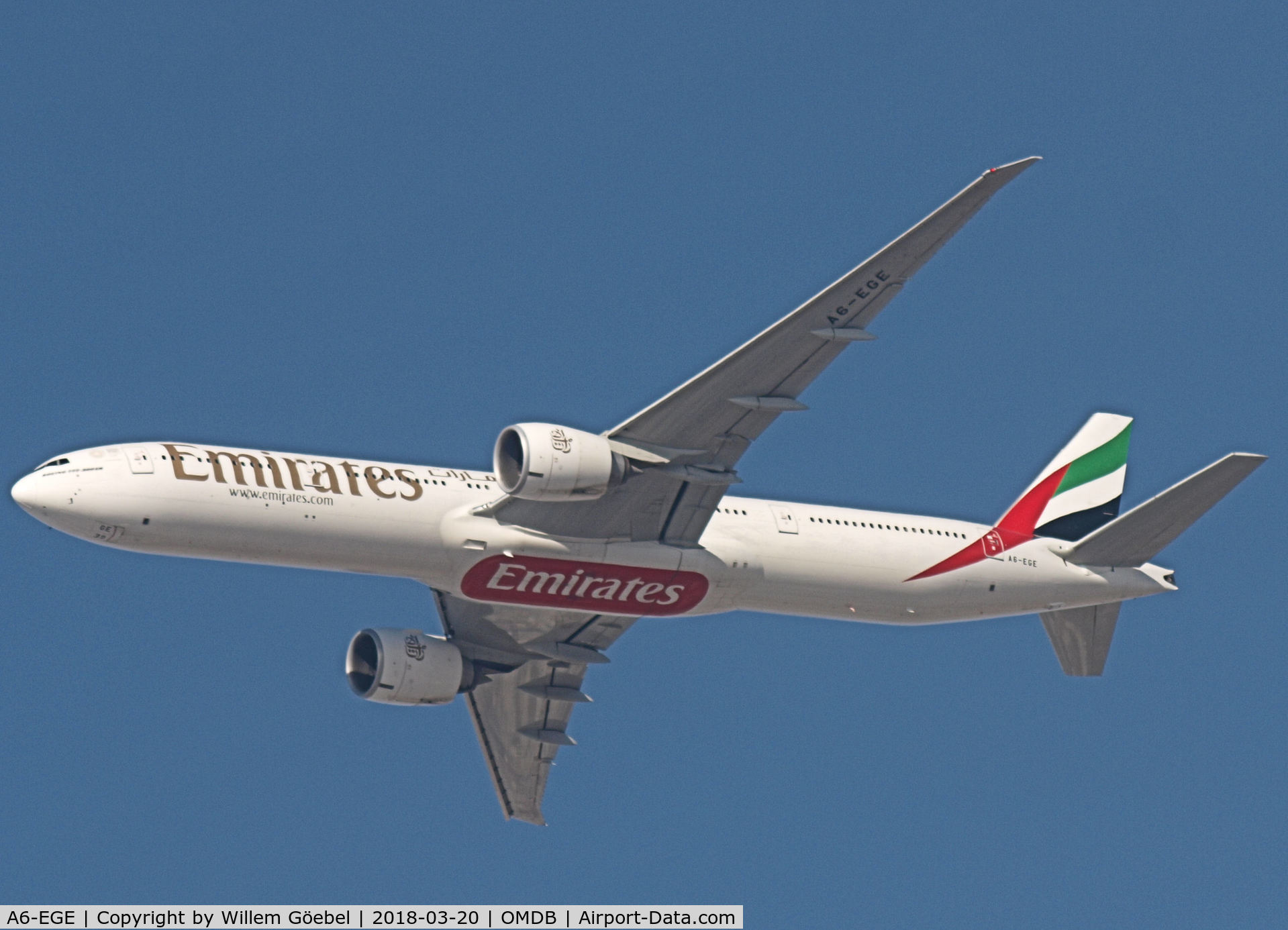A6-EGE, 2011 Boeing 777-31H/ER C/N 35597, Take off from DUBAI INTERNATIONAL Airport