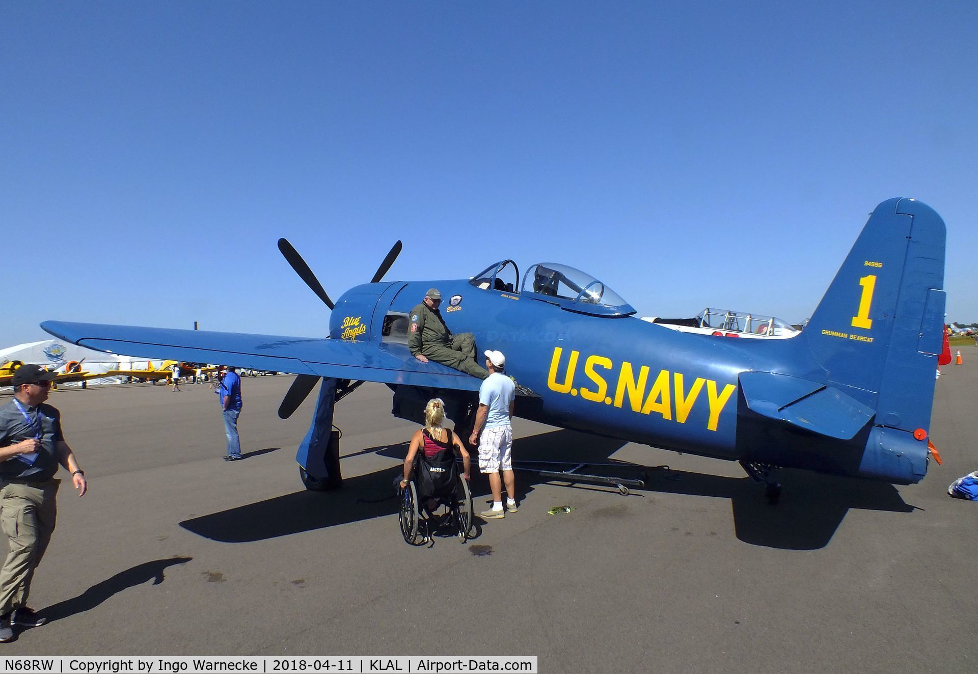 N68RW, 1947 Grumman F8F-2 (G58) Bearcat C/N D.1162, Grumman F8F-2 (G58) Bearcat at 2018 Sun 'n Fun, Lakeland FL