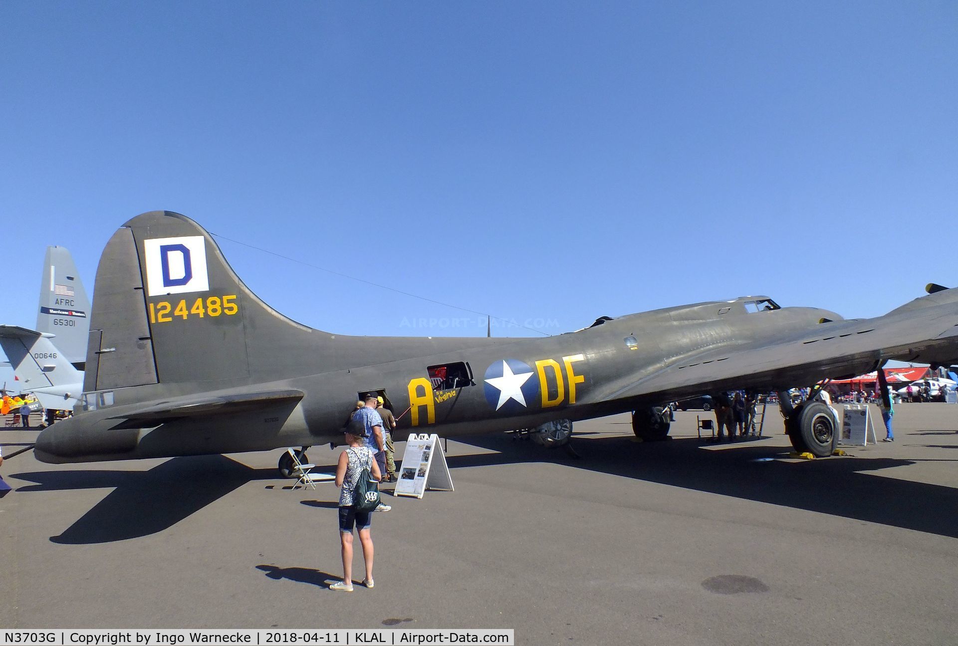 N3703G, 1945 Boeing B-17G Flying Fortress C/N 44-83546-A, Boeing B-17G Flying Fortress at 2018 Sun 'n Fun, Lakeland FL
