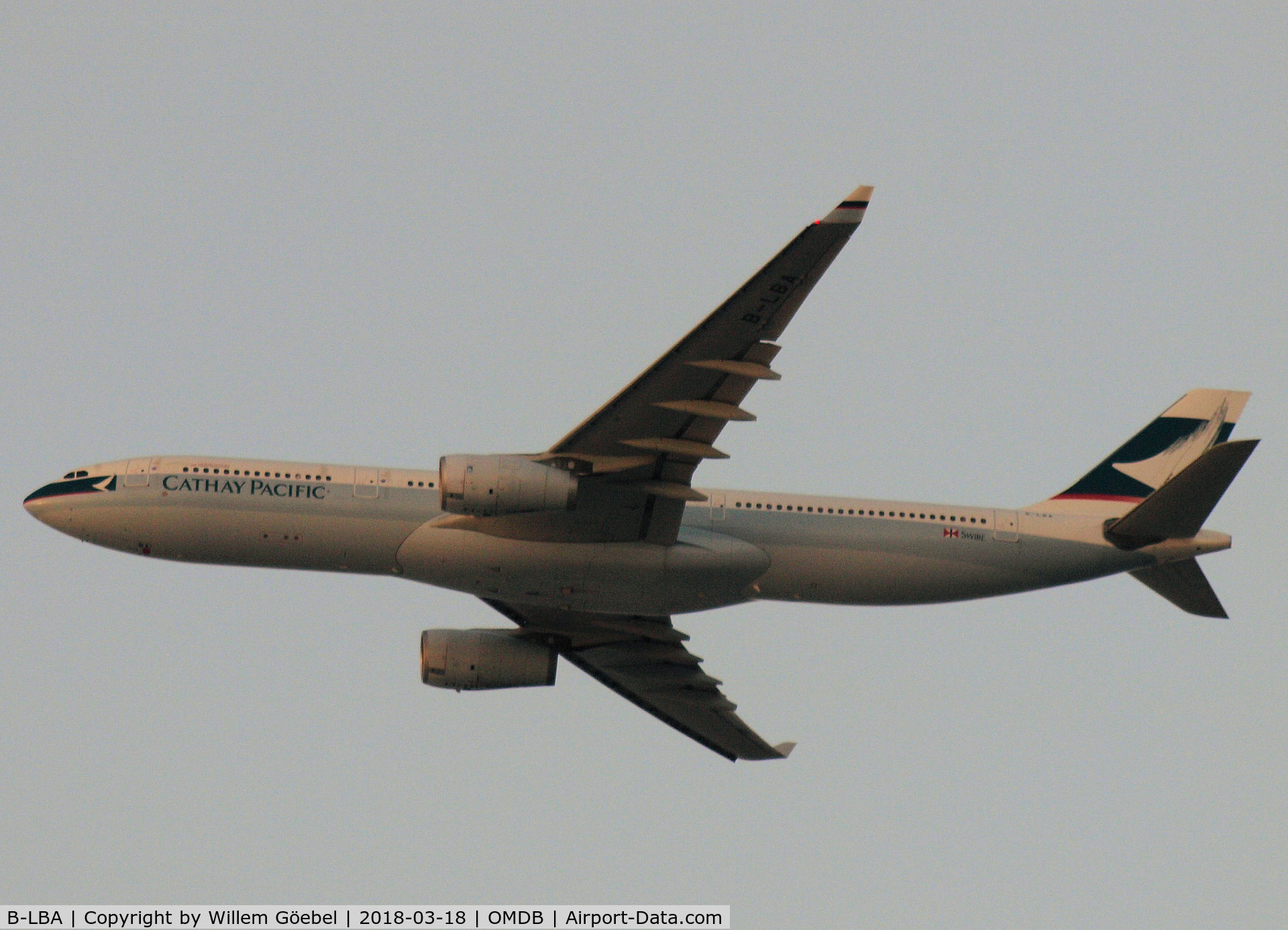 B-LBA, 2013 Airbus A330-343X C/N 1409, Take off from DUBAI INTERNATIONAL Airport