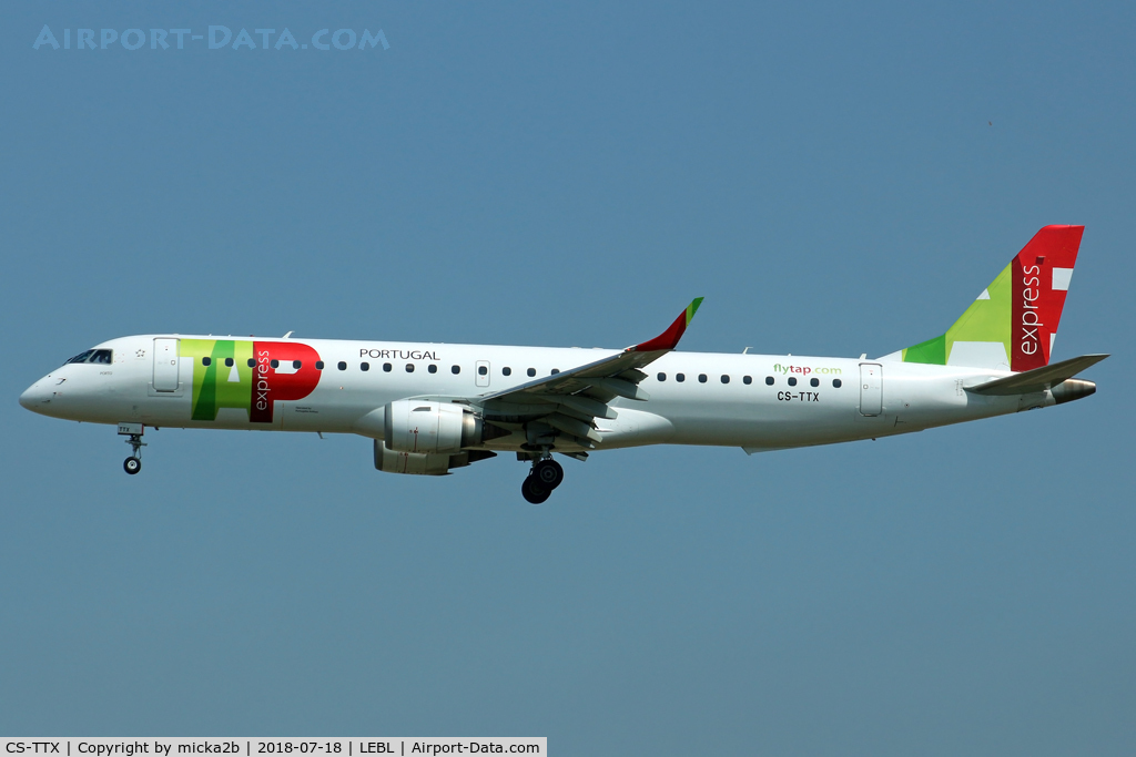 CS-TTX, 2011 Embraer 195LR (ERJ-190-200LR) C/N 19000429, Landing