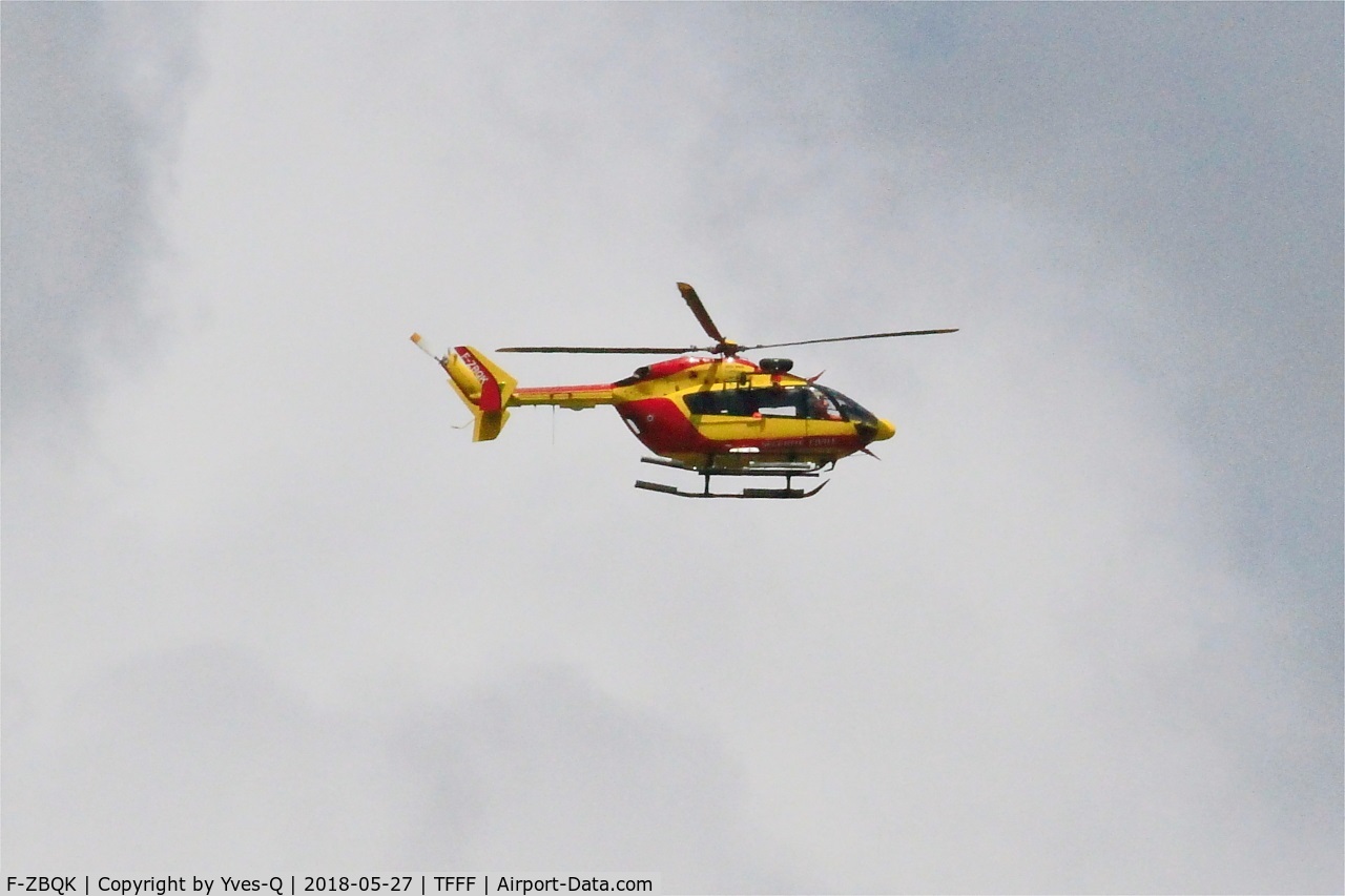 F-ZBQK, Eurocopter-Kawasaki EC-145 (BK-117C-2) C/N 9372, Eurocopter EC-145, Flight over Martinique-Aimé-Césaire airport (TFFF-FDF)