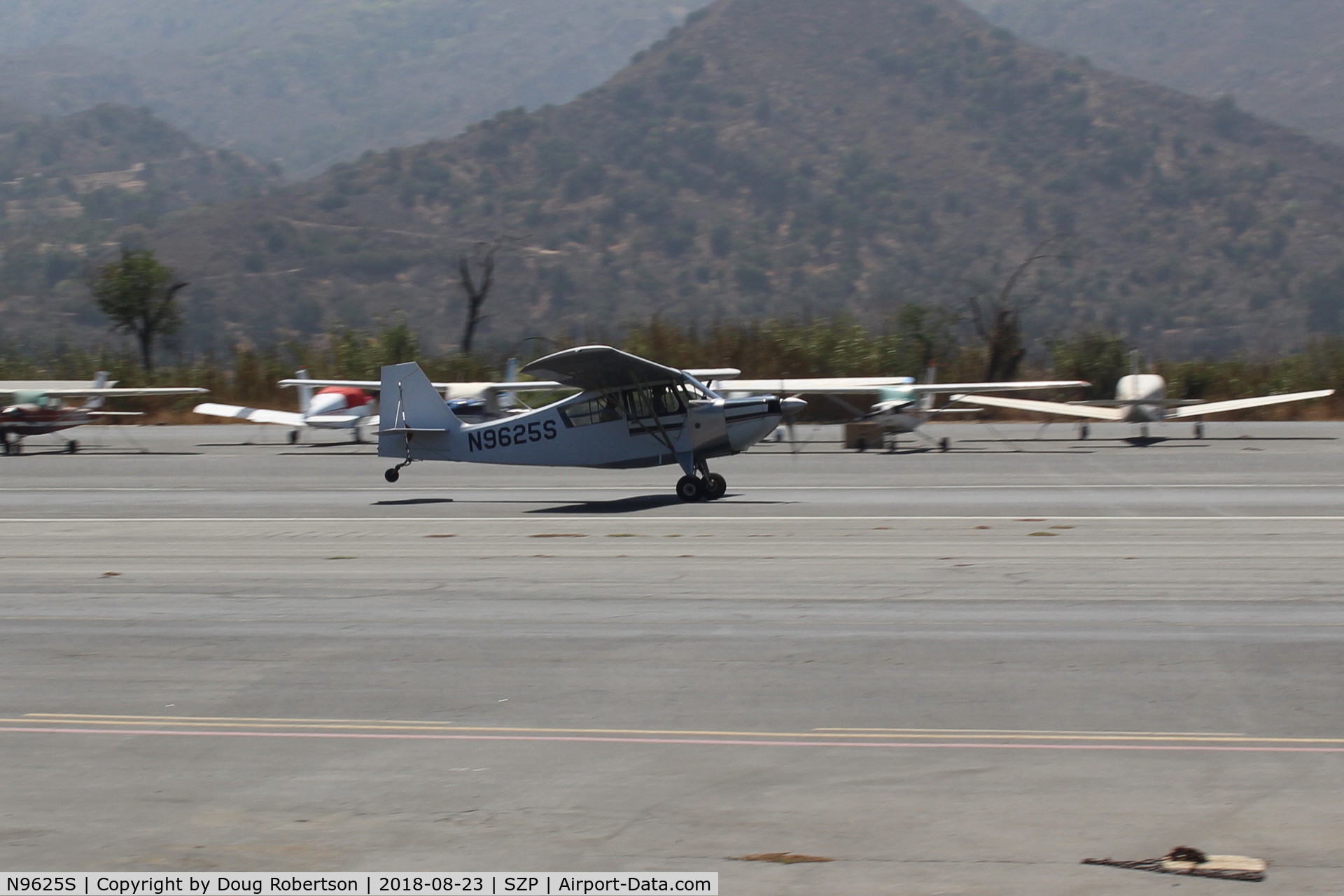 N9625S, 1966 Champion 7GCAA Citabria C/N 57, 1966 Champion 7GCAA  CITABRIA, Lycoming O-320 150 Hp, takeoff roll Rwy 22