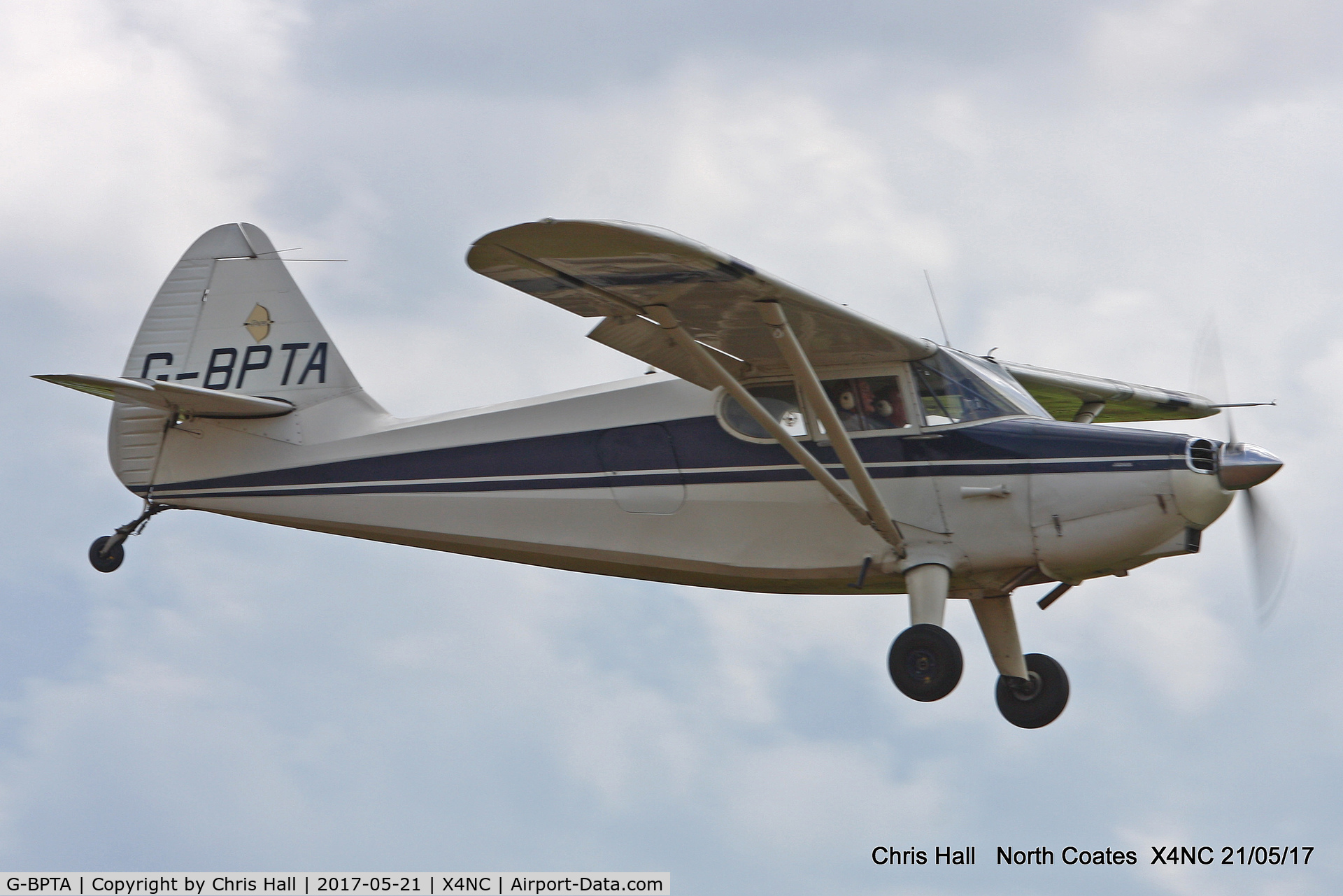 G-BPTA, 1947 Stinson 108-2 Voyager C/N 108-3429, North Coates Summer fly in