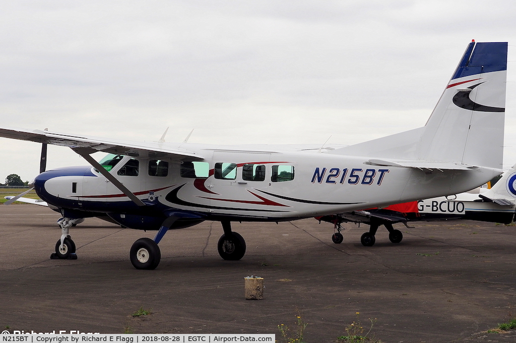 N215BT, 2009 Cessna 208 Caravan I C/N 20800517, Parked at Cranfield, Bedfordshire