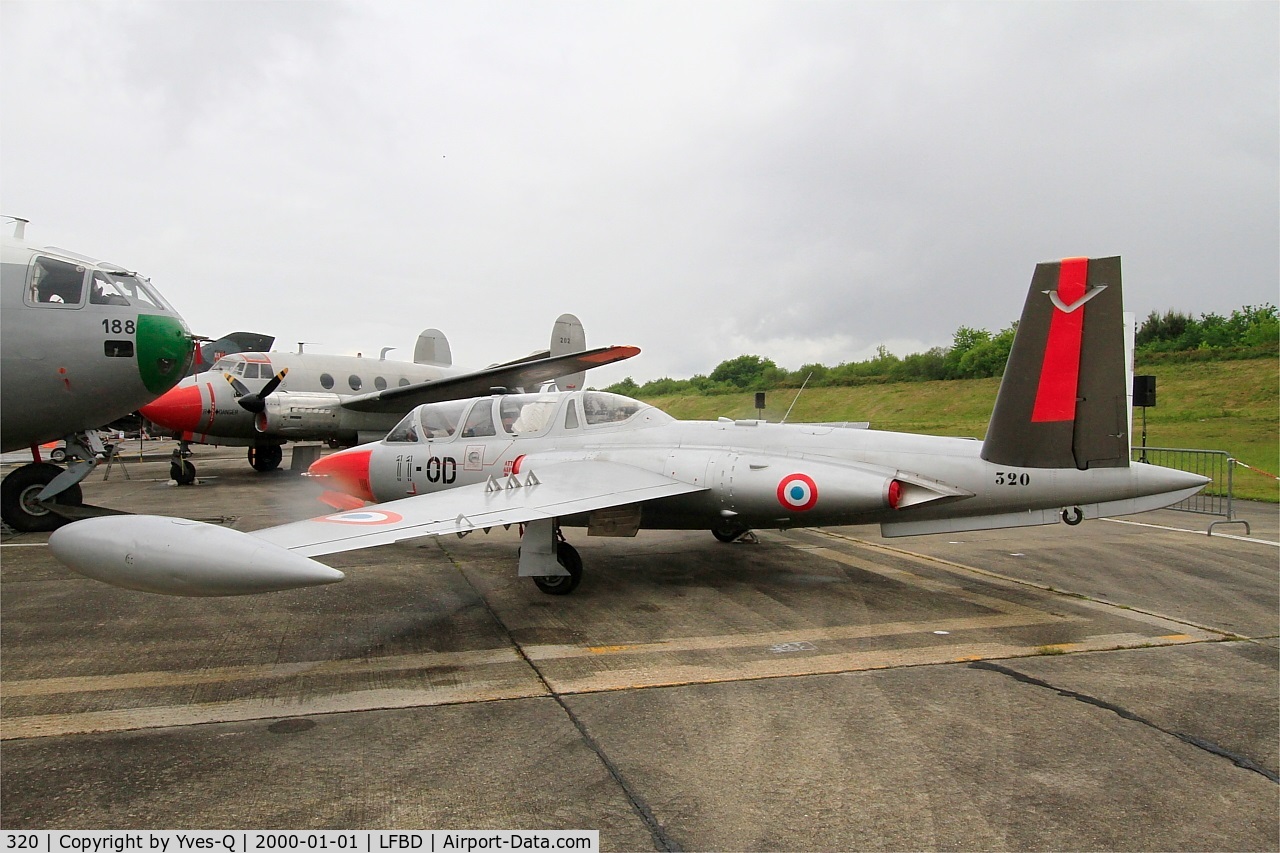 320, Fouga CM-170 Magister C/N 320, Fouga CM-170 Magister, Preserved at C.A.E.A museum, Bordeaux-Merignac Air base 106 (LFBD-BOD)