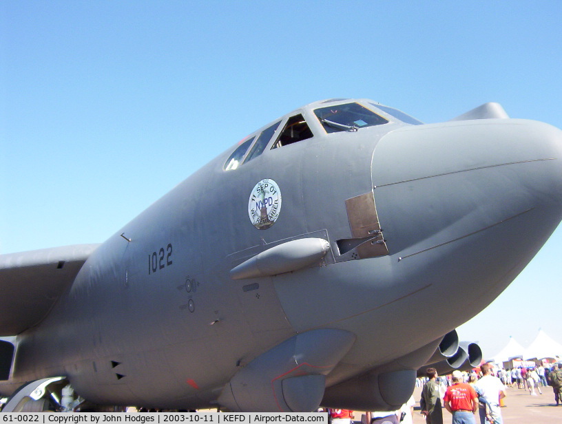 61-0022, 1961 Boeing B-52H Stratofortress C/N 464449, Wings Over Houston 2003