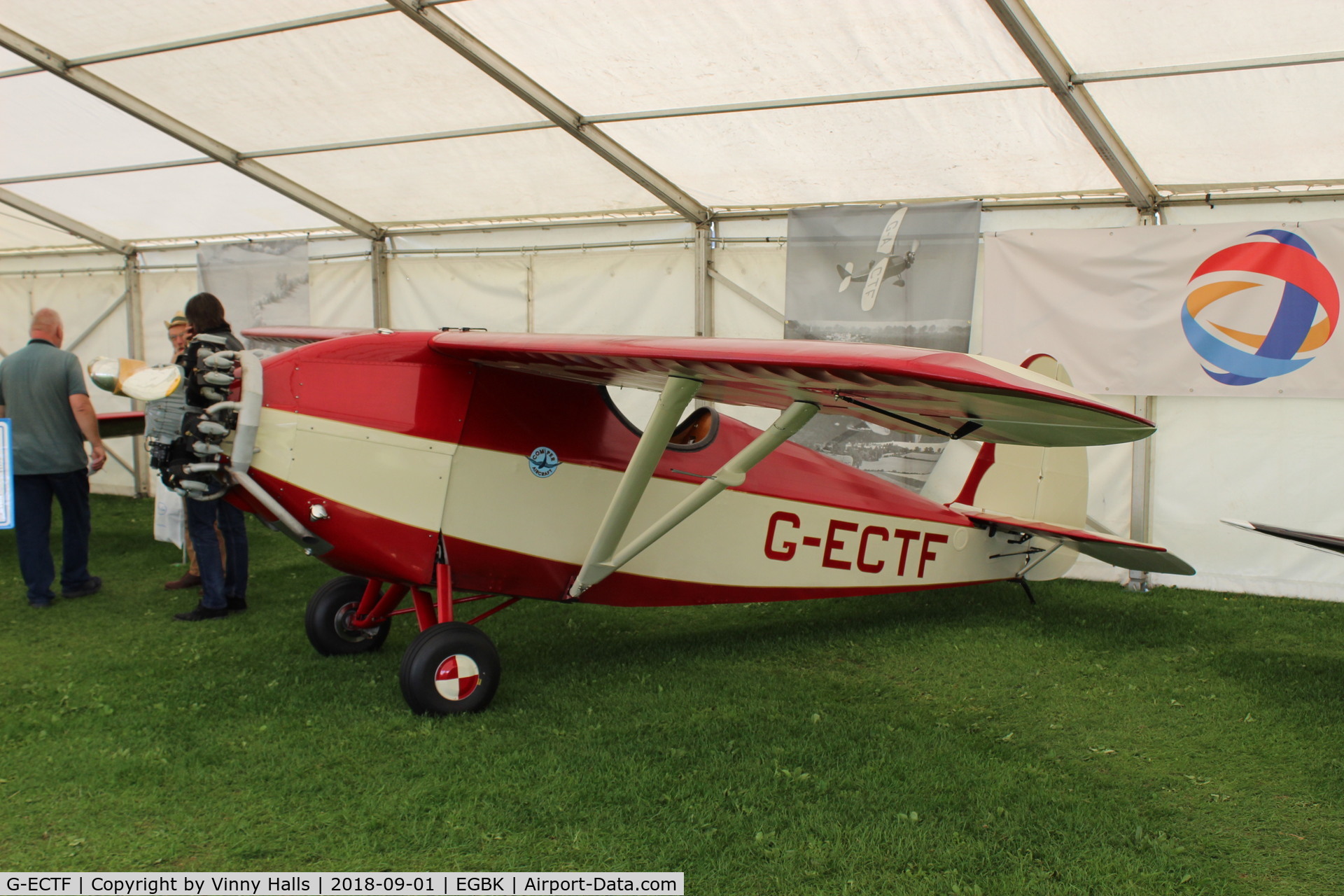 G-ECTF, 2007 Comper CLA7 Swift Replica C/N PFA 103-13078, Light Aircraft Association, Rally Sywell