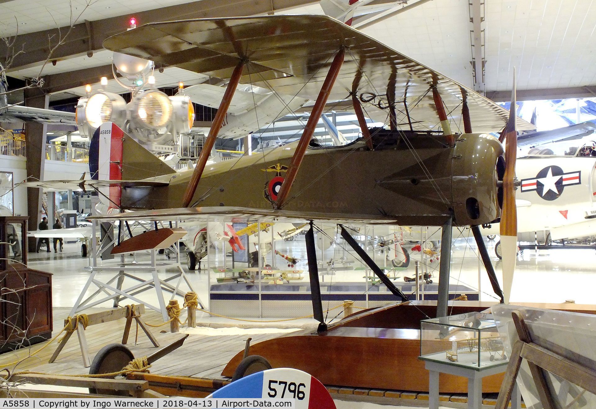 A5858, 1918 Thomas-Morse S-4C-1 Scout C/N 235, Thomas-Morse S-4C-1 Scout on floats at the NMNA, Pensacola