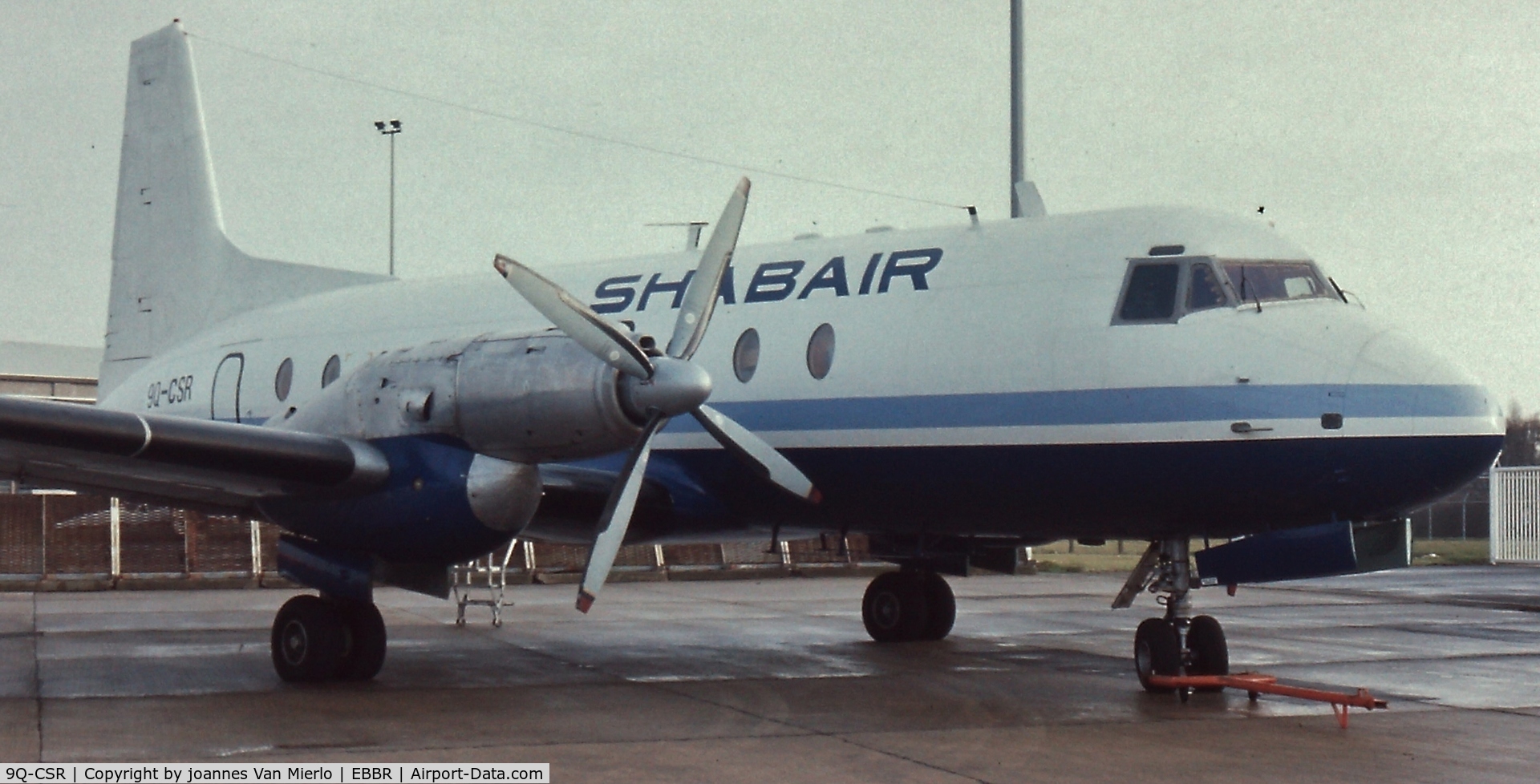 9Q-CSR, 1969 Hawker Siddeley HS.748 Series 2 C/N 1664, EBBR G.A.T. '89