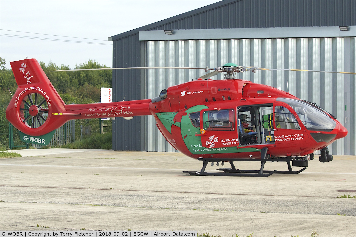 G-WOBR, 2016 Airbus Helicopters H-145 (BK-117D-2) C/N 20116, At Mid-Wales Airport , Welshpool