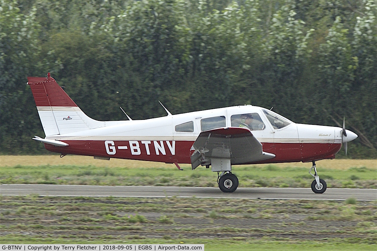 G-BTNV, 1978 Piper PA-28-161 Cherokee Warrior II C/N 28-7816590, At Shobdon
