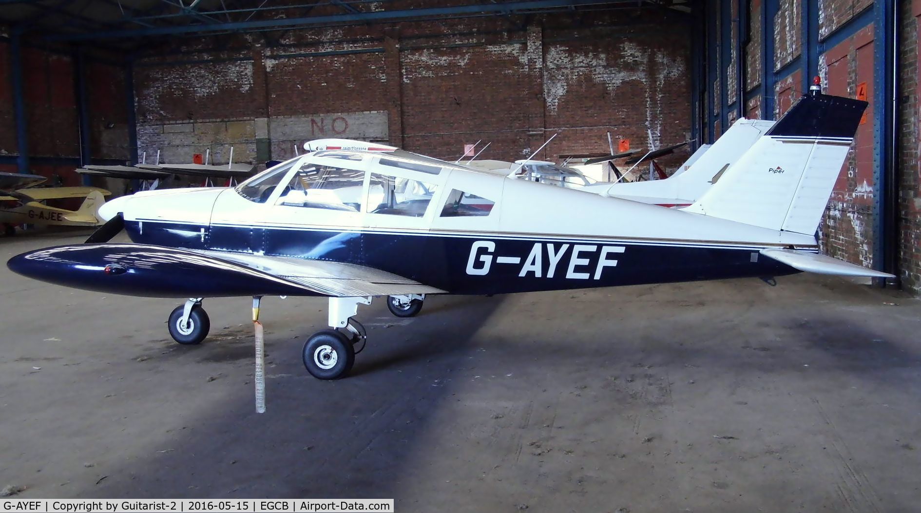 G-AYEF, 1970 Piper PA-28-180 Cherokee C/N 28-5815, At City Airport Manchester