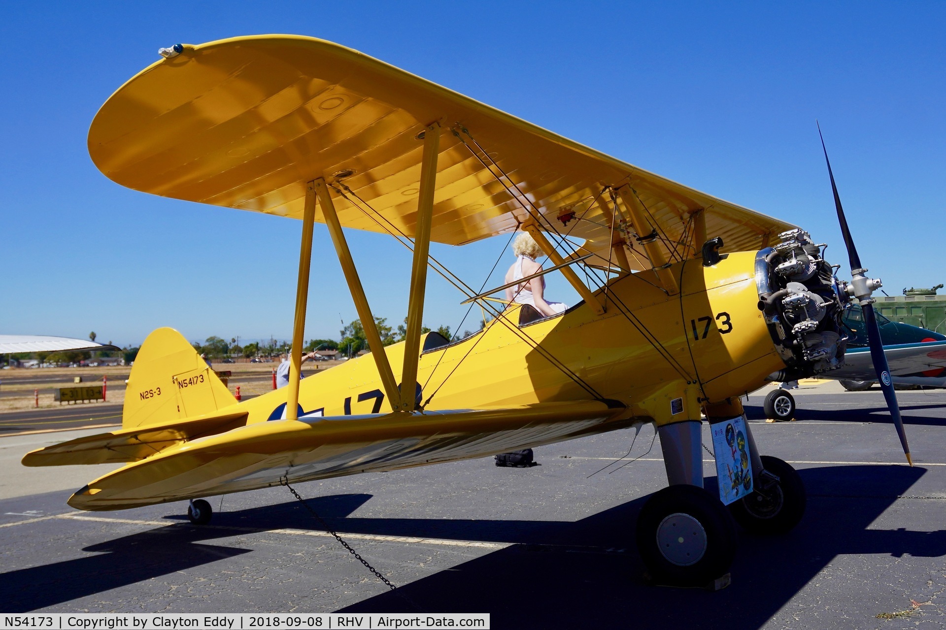 N54173, 1942 Boeing B75N1 C/N 75-6574, Reid-Hillview Airport California 2018.