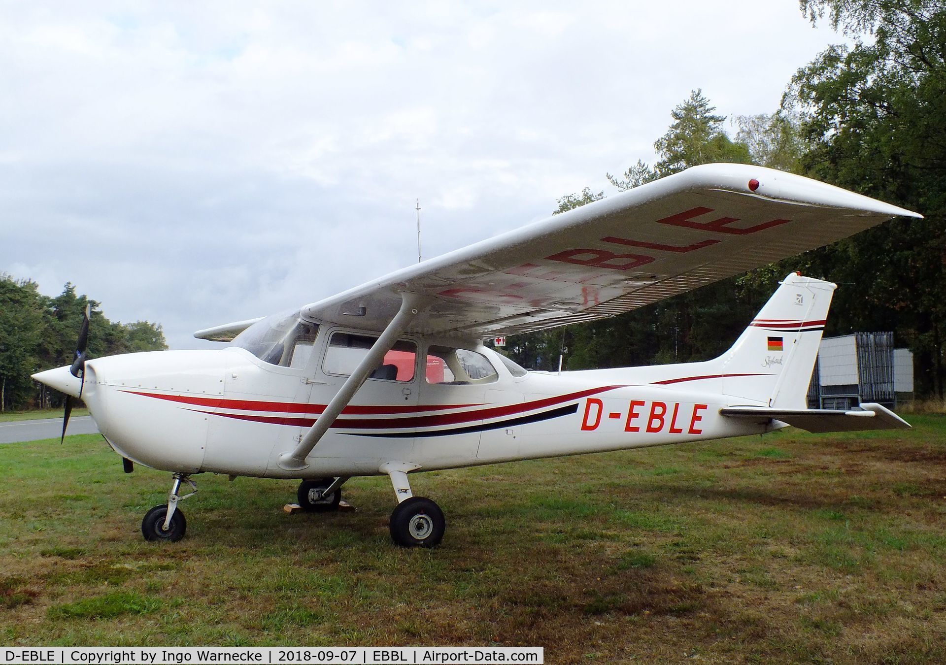 D-EBLE, 1976 Reims F172M Skyhawk Skyhawk C/N 1510, Cessna (Reims) F172M Skyhawk at the 2018 BAFD spotters day, Kleine Brogel airbase