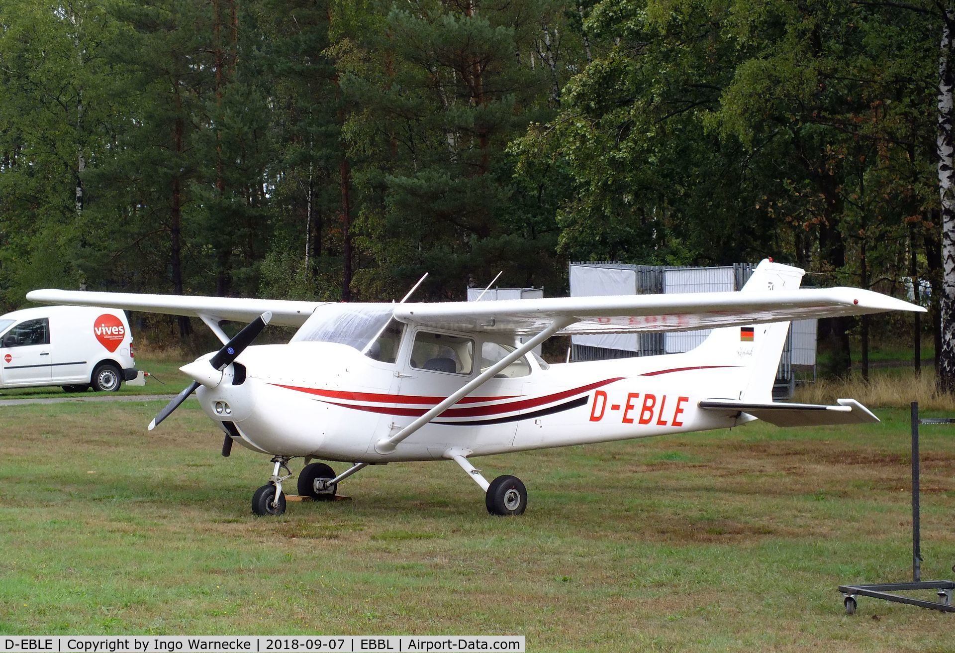 D-EBLE, 1976 Reims F172M Skyhawk Skyhawk C/N 1510, Cessna (Reims) F172M Skyhawk at the 2018 BAFD spotters day, Kleine Brogel airbase