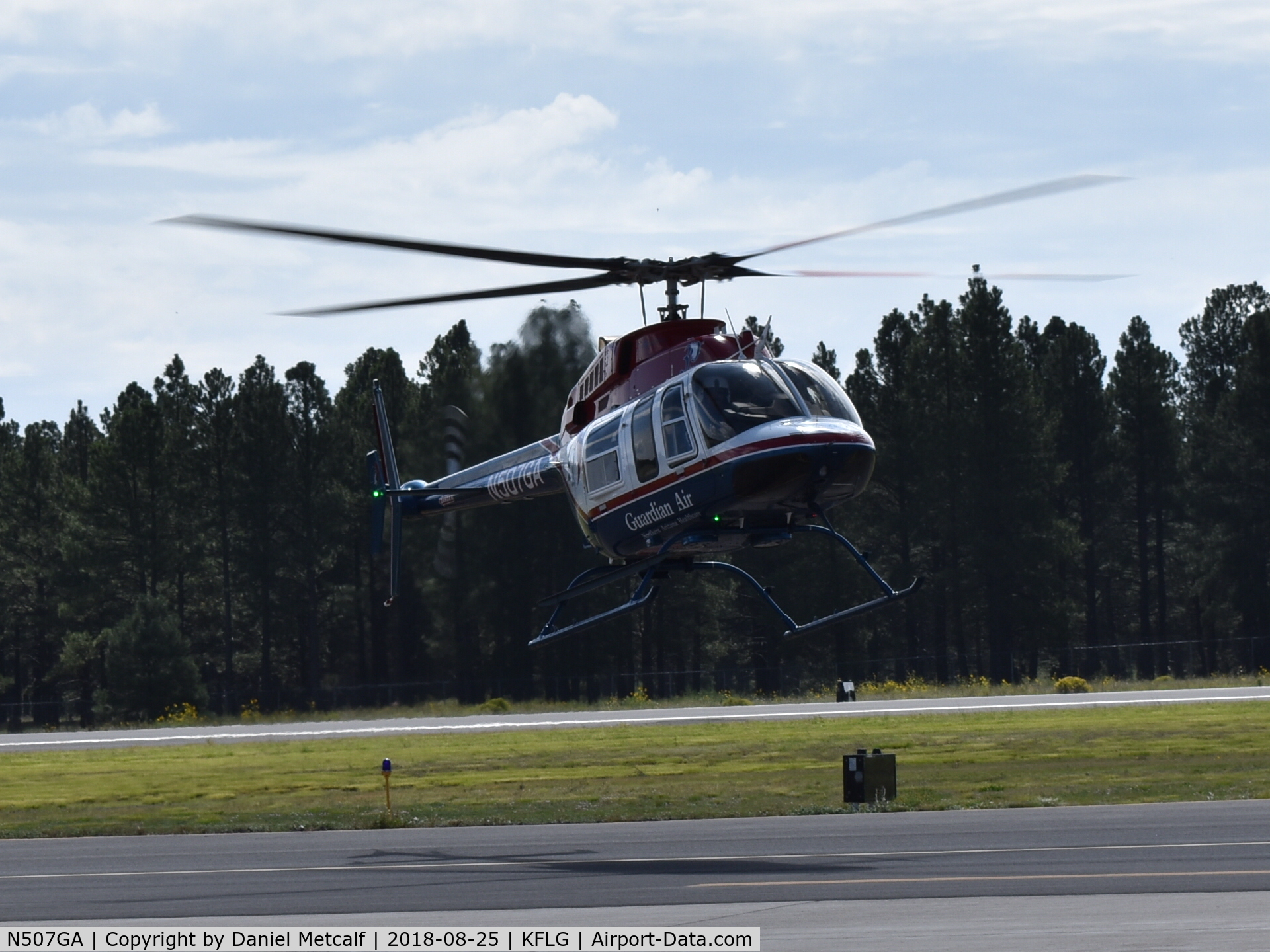N507GA, 2013 Bell 407 C/N 54466, Seen landing at Flagstaff Pulliam Airport during Thunder over Flagstaff Airport Open House & Car Display