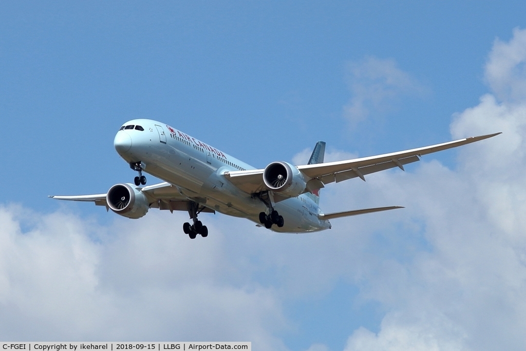 C-FGEI, 2016 Boeing 787-9 Dreamliner Dreamliner C/N 37174, Flight duration 9h55m from Toronto.