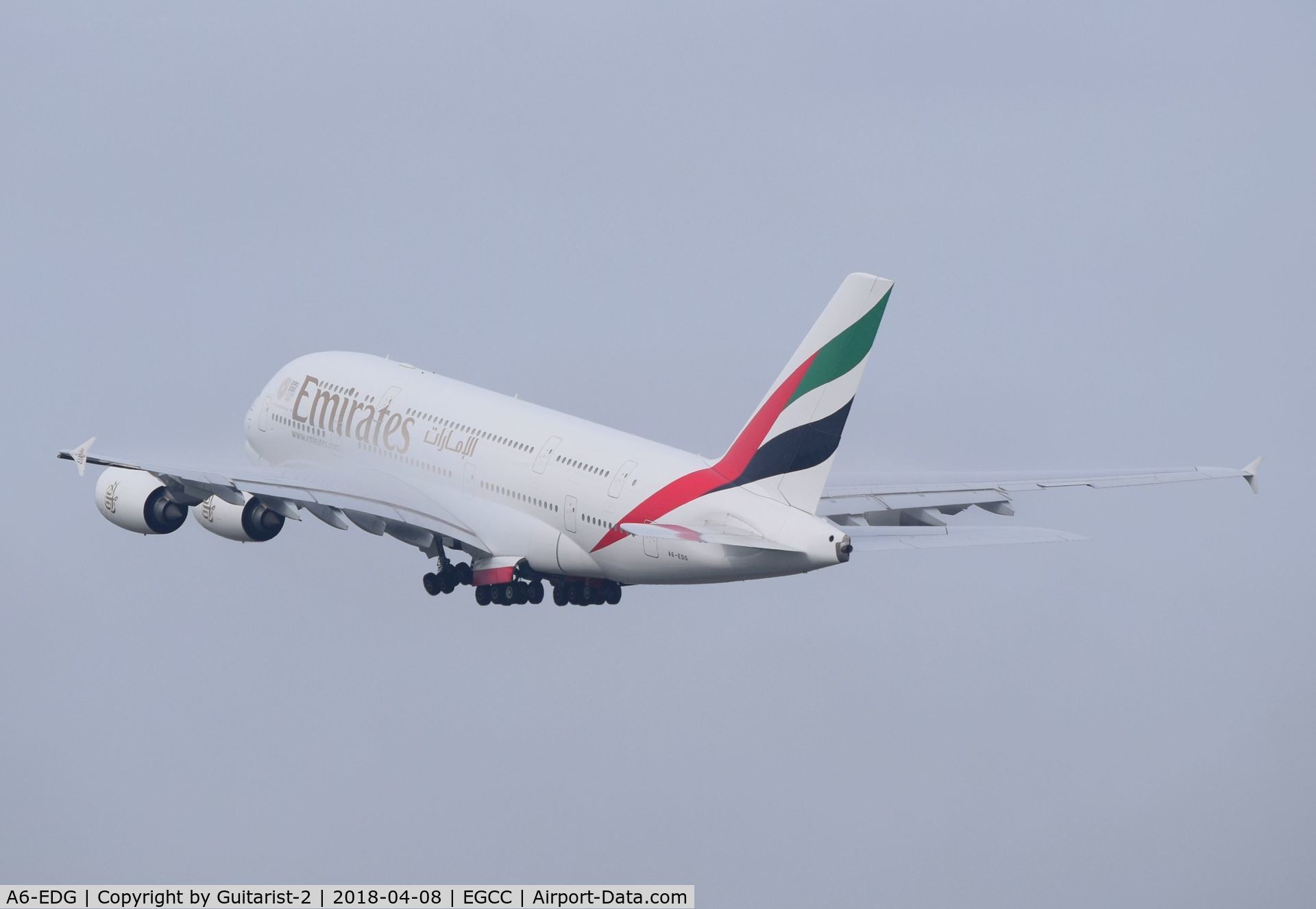 A6-EDG, 2009 Airbus A380-861 C/N 023, At Manchester