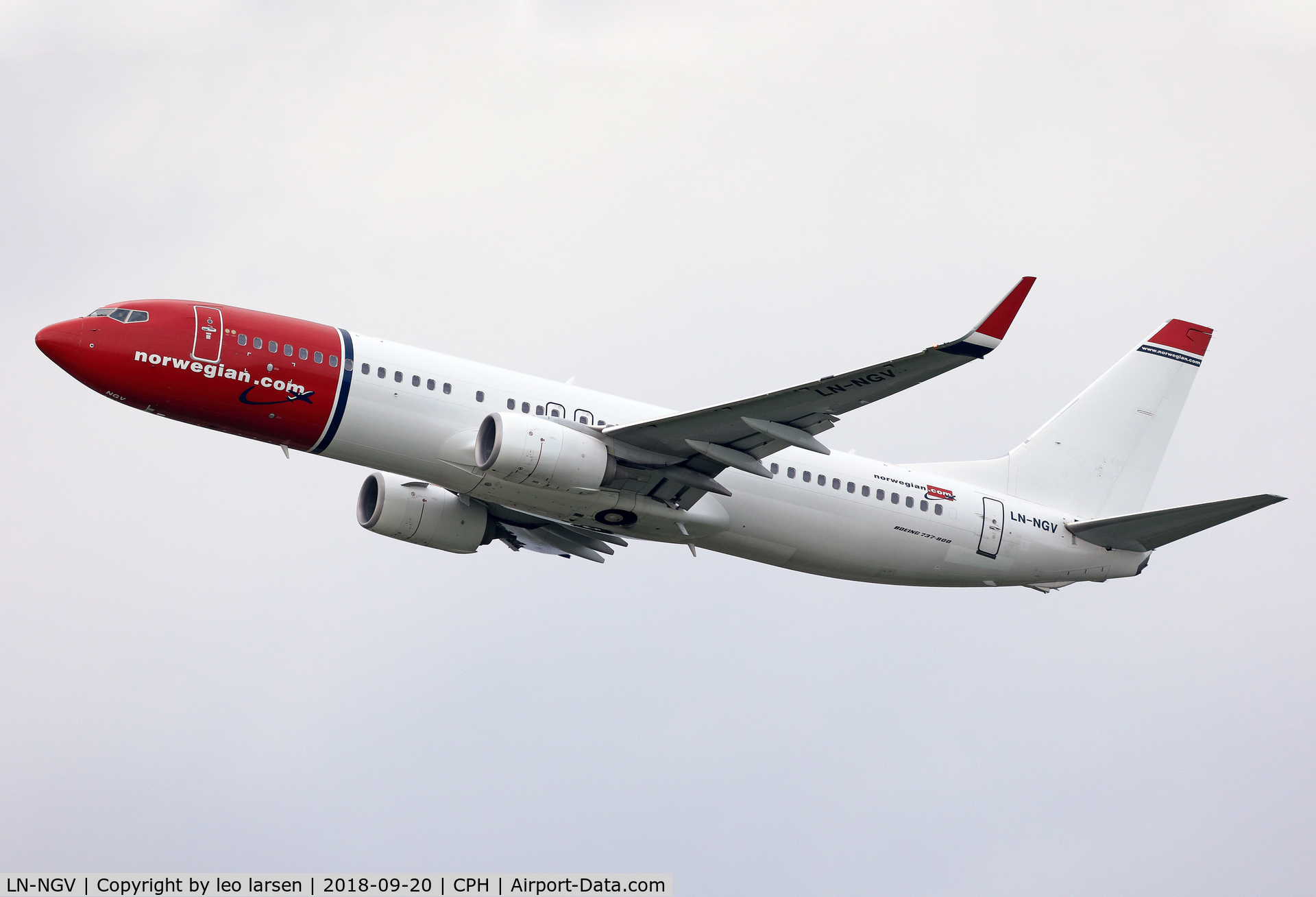 LN-NGV, 2014 Boeing 737-8JP C/N 39031, Copenhagen 20.9.2018