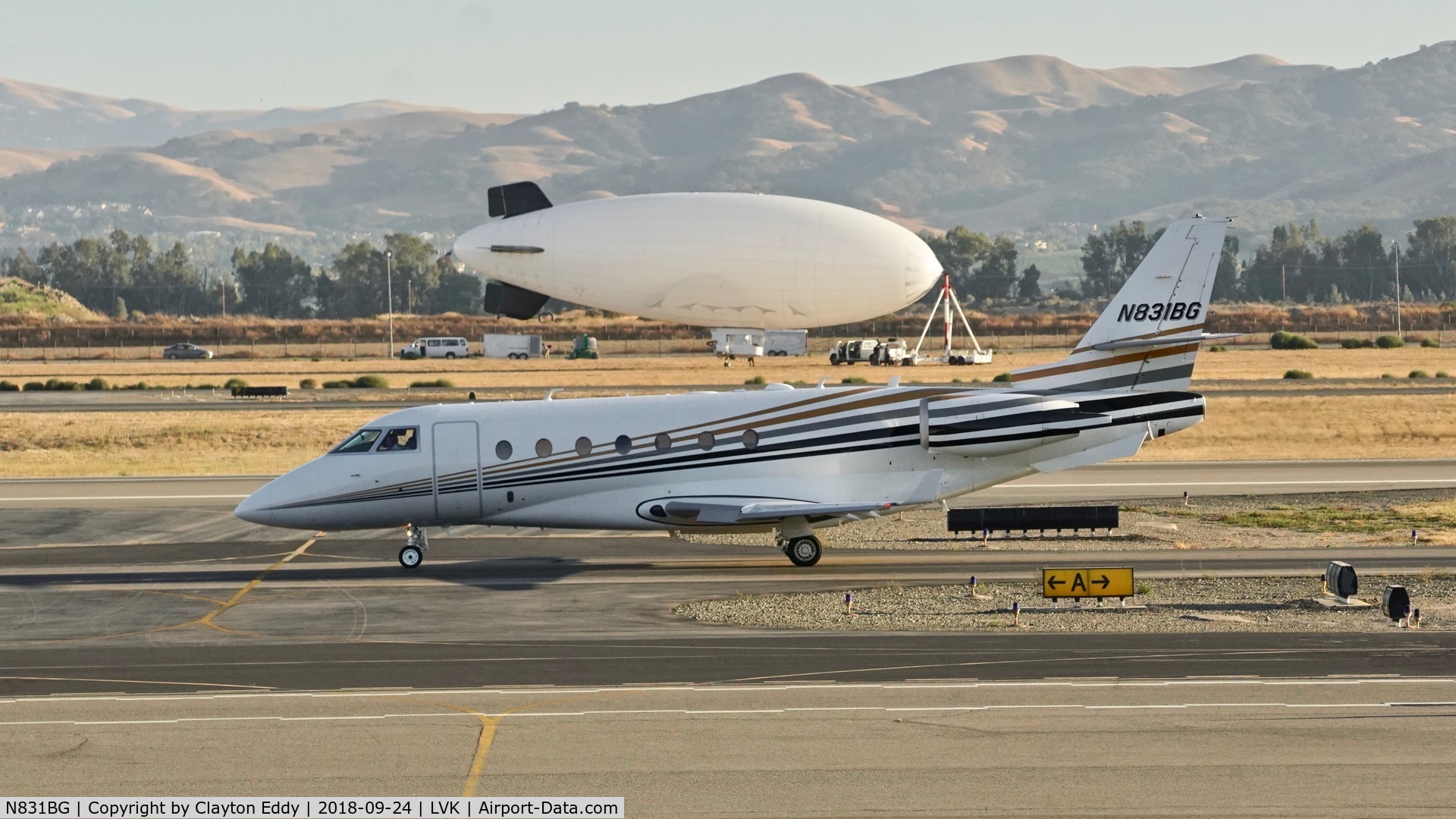N831BG, 2018 Israel Aerospace Industries Gulfstream 200 C/N 226, Livermore Airport California 2018.
