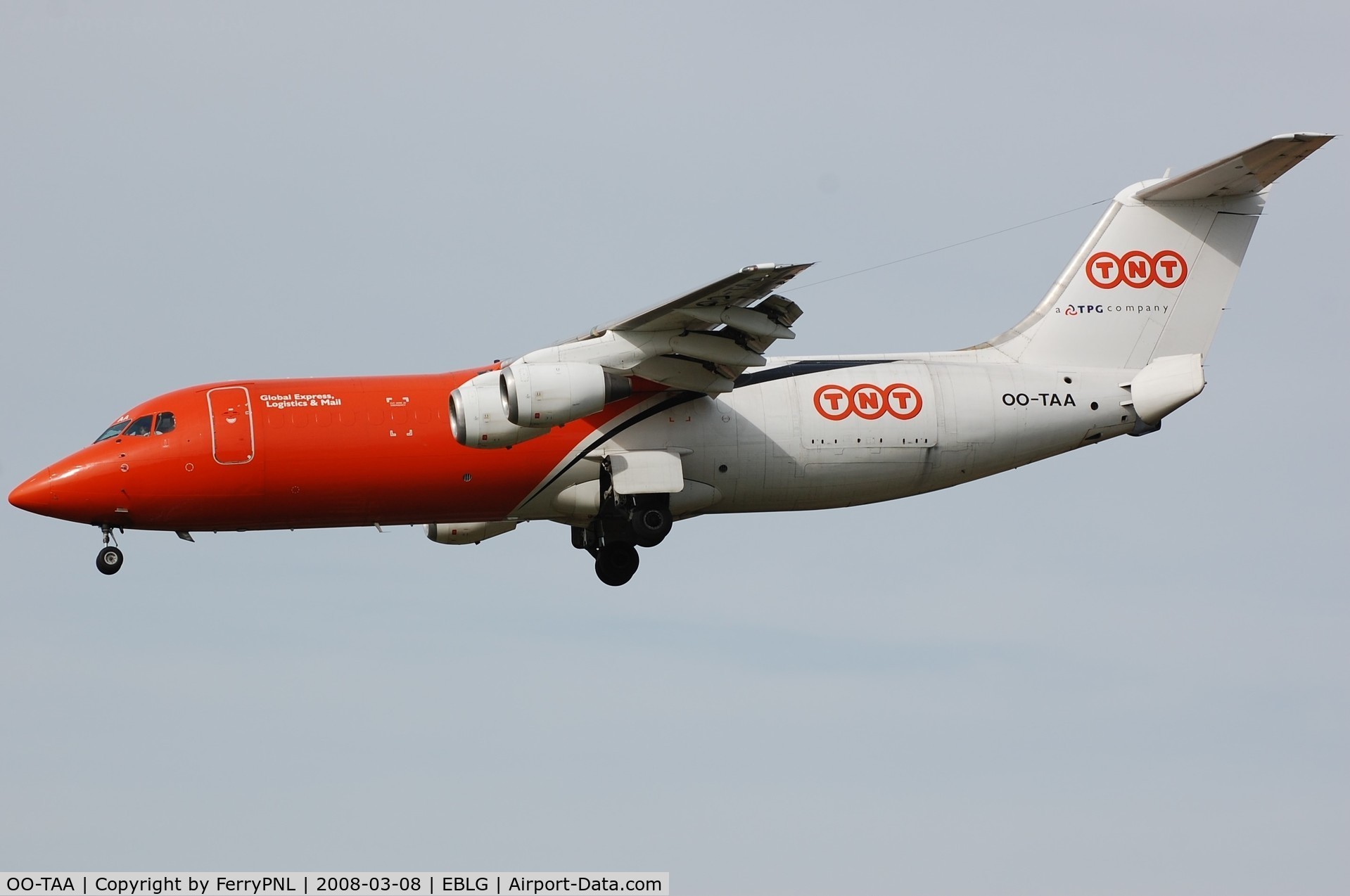 OO-TAA, 1989 British Aerospace BAe.146-300 C/N E3151, Arrival of TNT BAe146