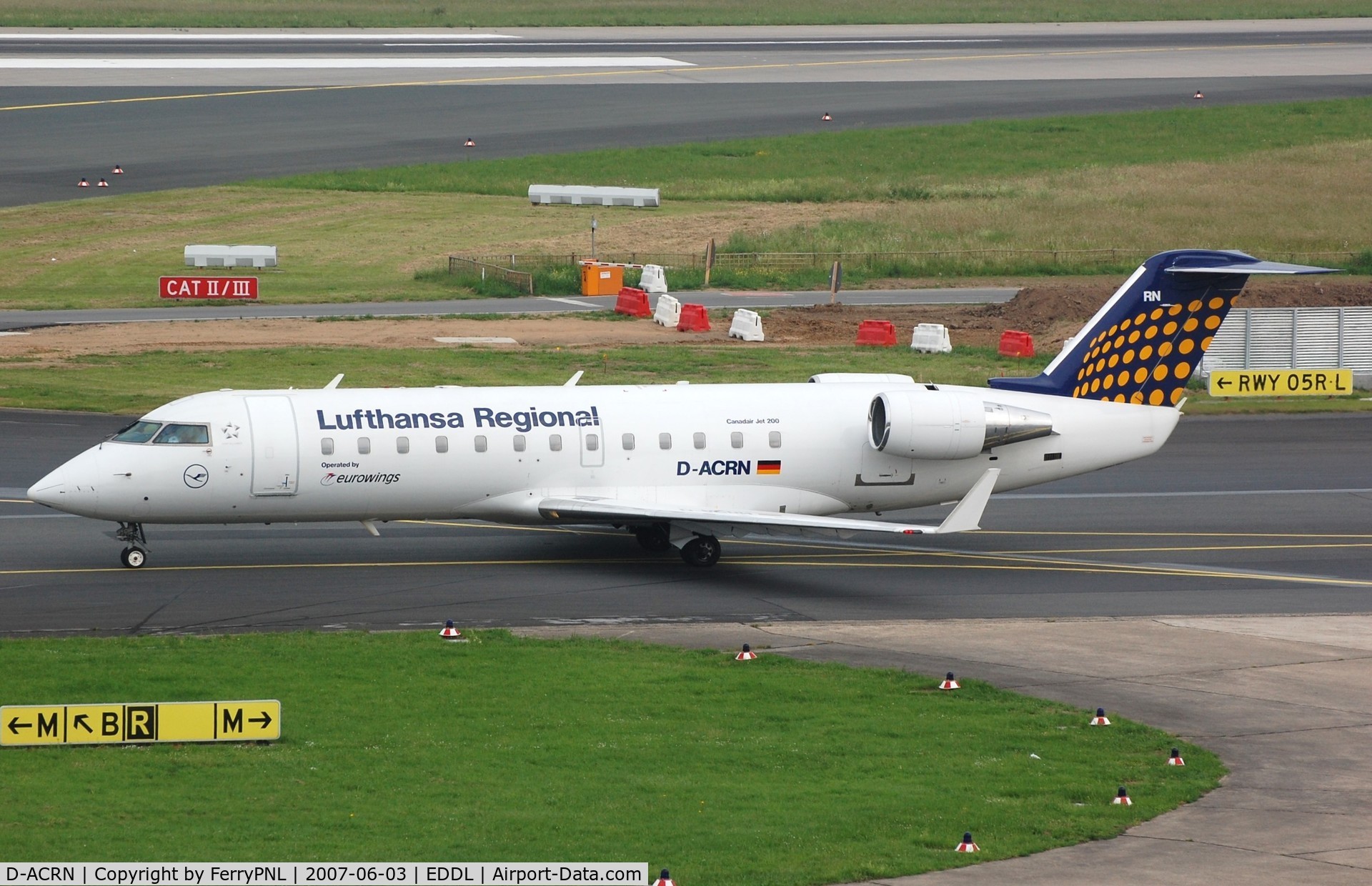 D-ACRN, 2001 Canadair CRJ-200LR (CL-600-2B19) C/N 7486, Lufthansa Regional CL200