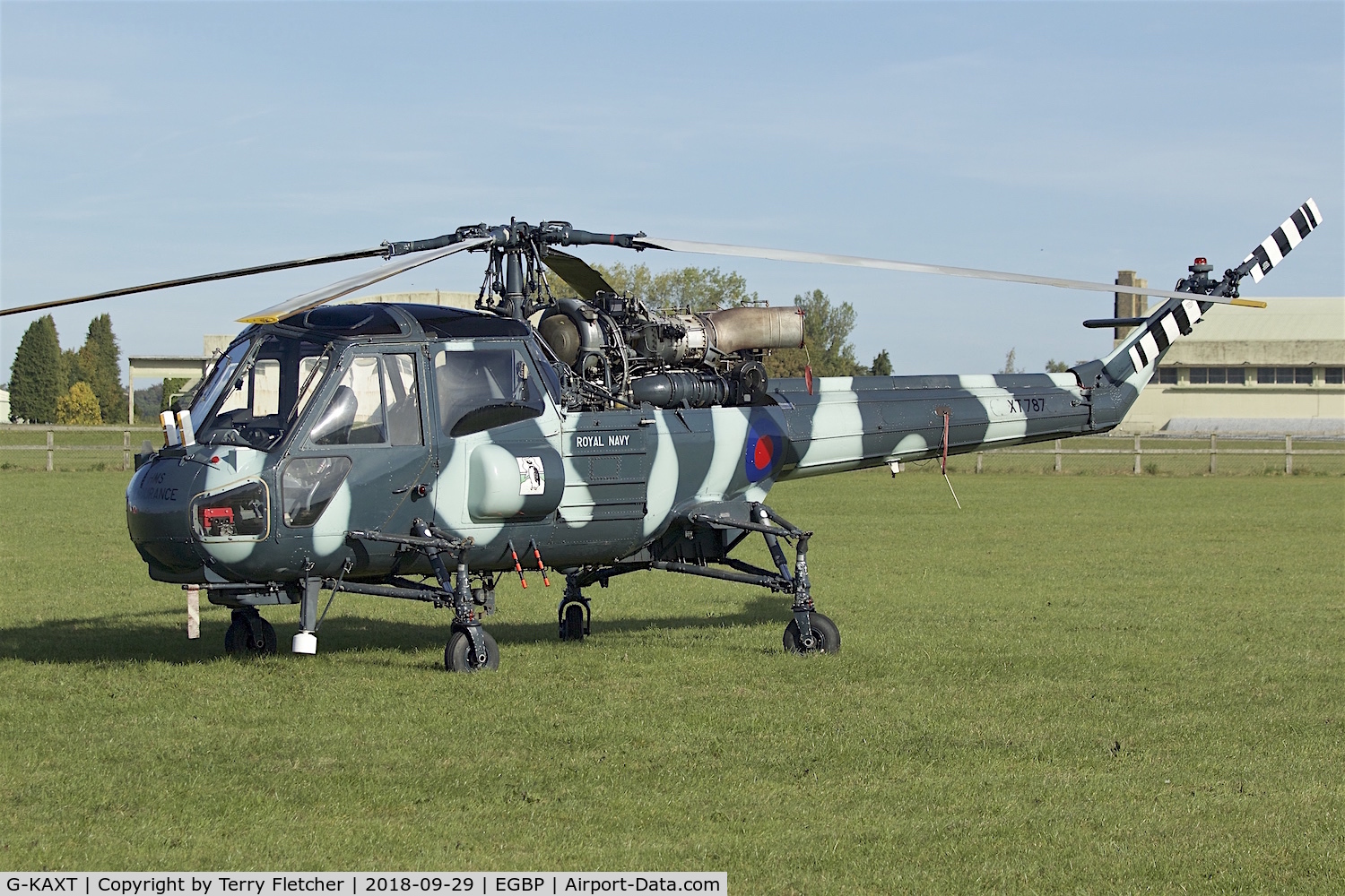G-KAXT, 1967 Westland Wasp HAS.1 C/N F9669, During 2018 Cotswold Revival at Kemble