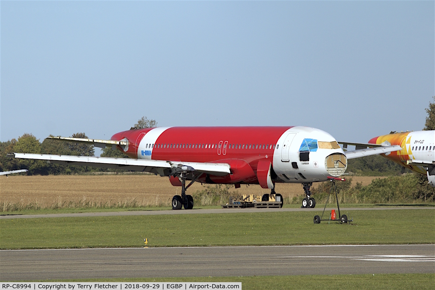 RP-C8994, 1997 Airbus A320-232 C/N 743, With Air Salvage International for parting out at Cotswold Airport  Kemble , UK