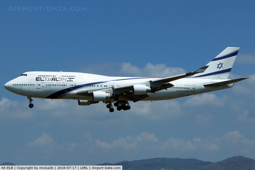 4X-ELB, 1994 Boeing 747-458 C/N 26056, Landing