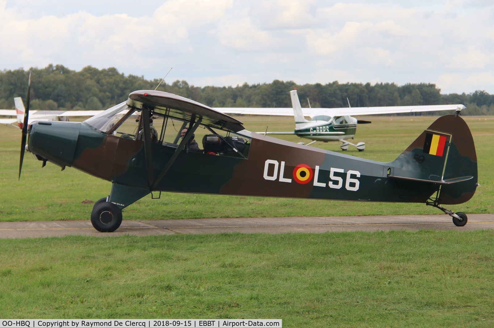 OO-HBQ, Piper L-18C Super Cub (PA-18-95) C/N 18-3130, Flying Festival at Brasschaat .