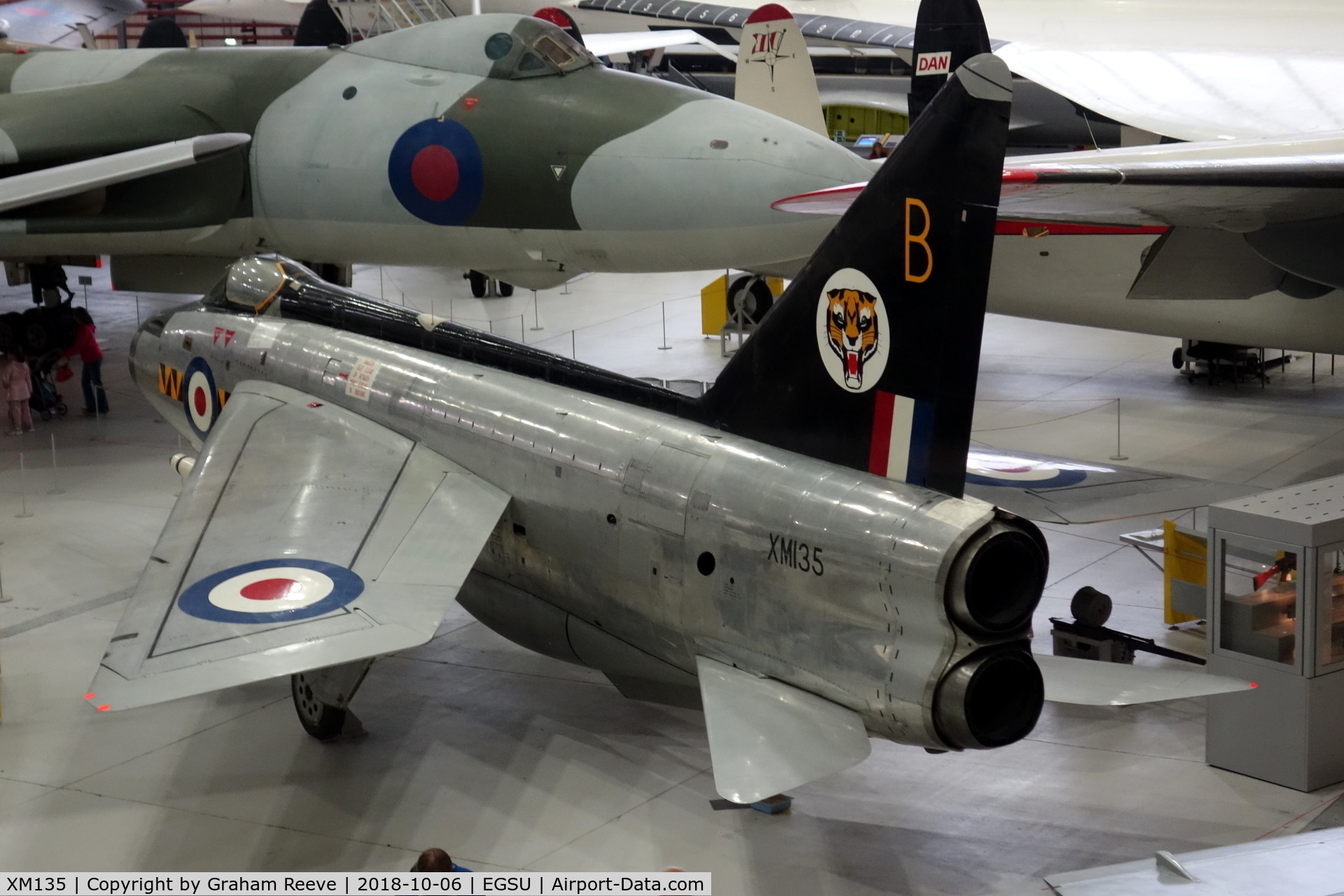 XM135, 1959 English Electric Lightning F.1 C/N 95031, On display at Duxford.