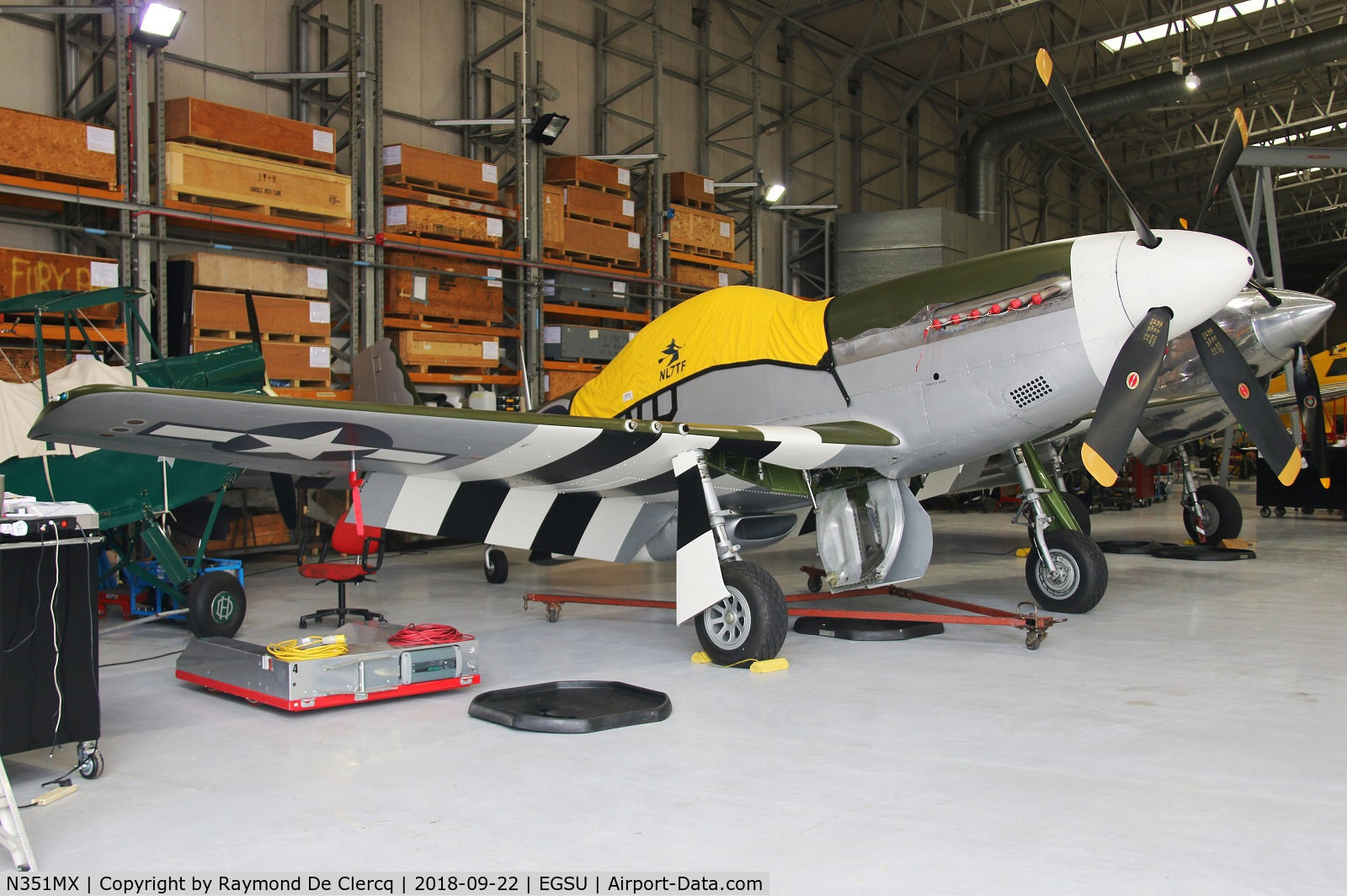 N351MX, 1944 North American P-51D Mustang C/N 122-40931 (44-74391), New paint scheme with serial 44-13305 / WR-Z and The Hun Hunter-Texas title on the cowling..