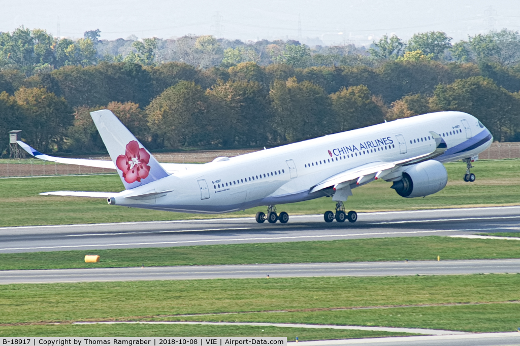 B-18917, 2018 Airbus A350-941 C/N 208, China Airlines Airbus A350-900