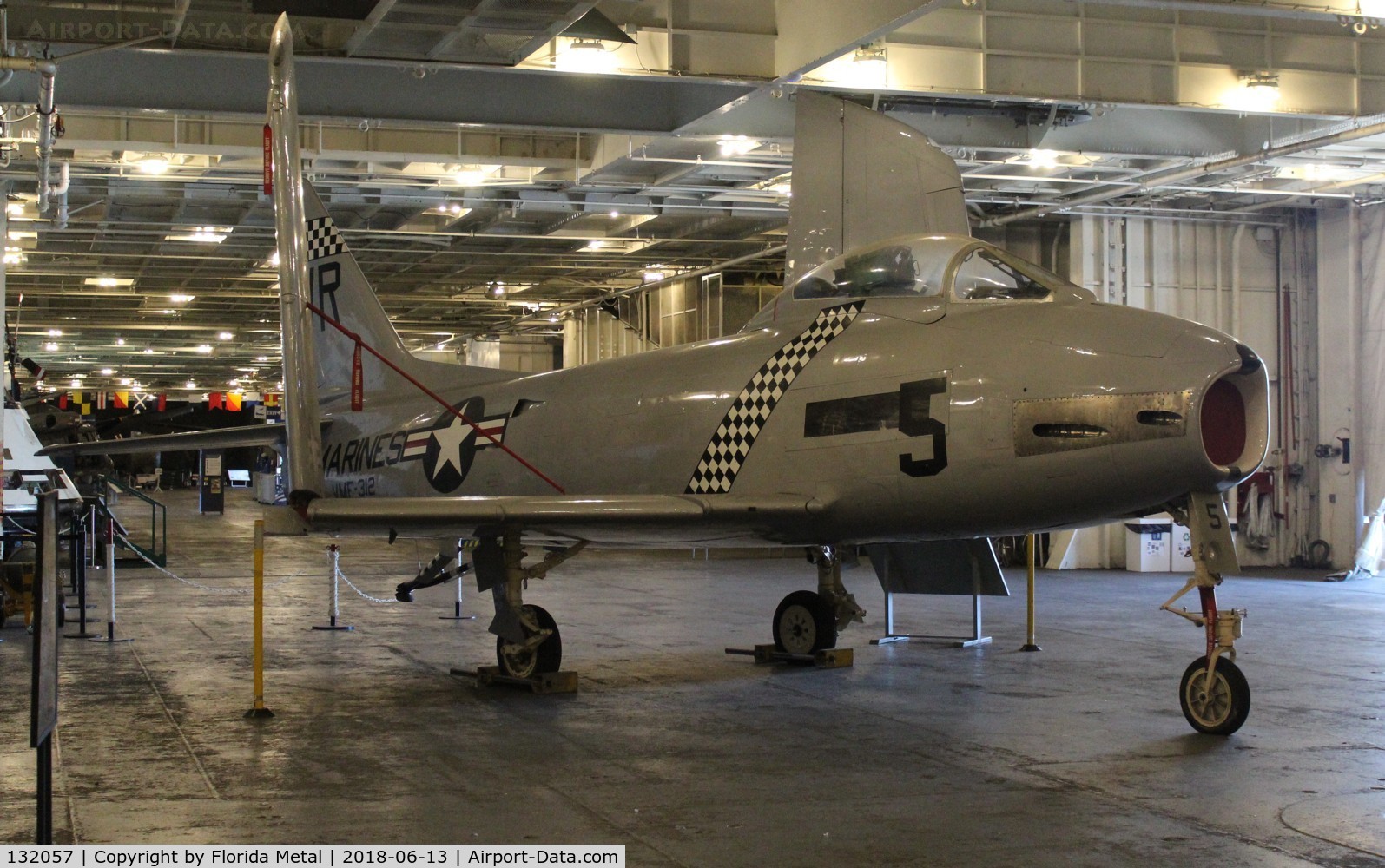 132057, North American FJ-2 Fury C/N Not found 132057, FJ-2 Fury USS Hornet Museum
