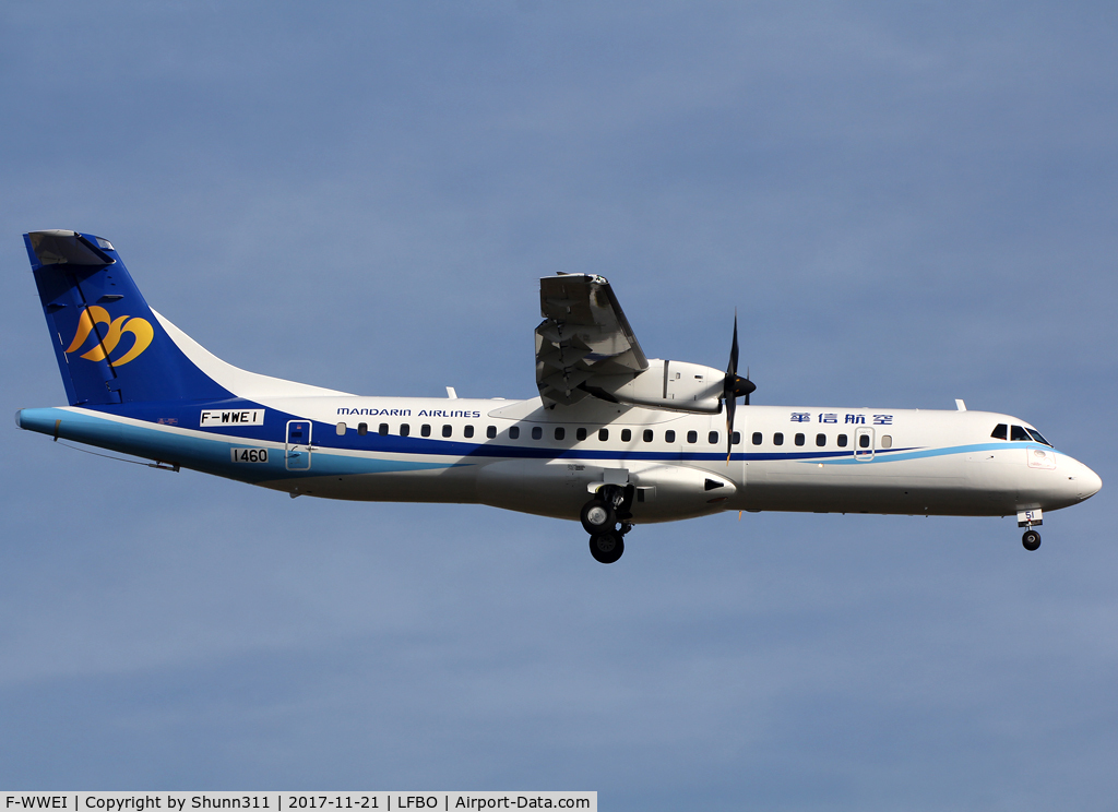 F-WWEI, 2017 ATR 72-600 C/N 1460, C/n 1460 - To be B-16851