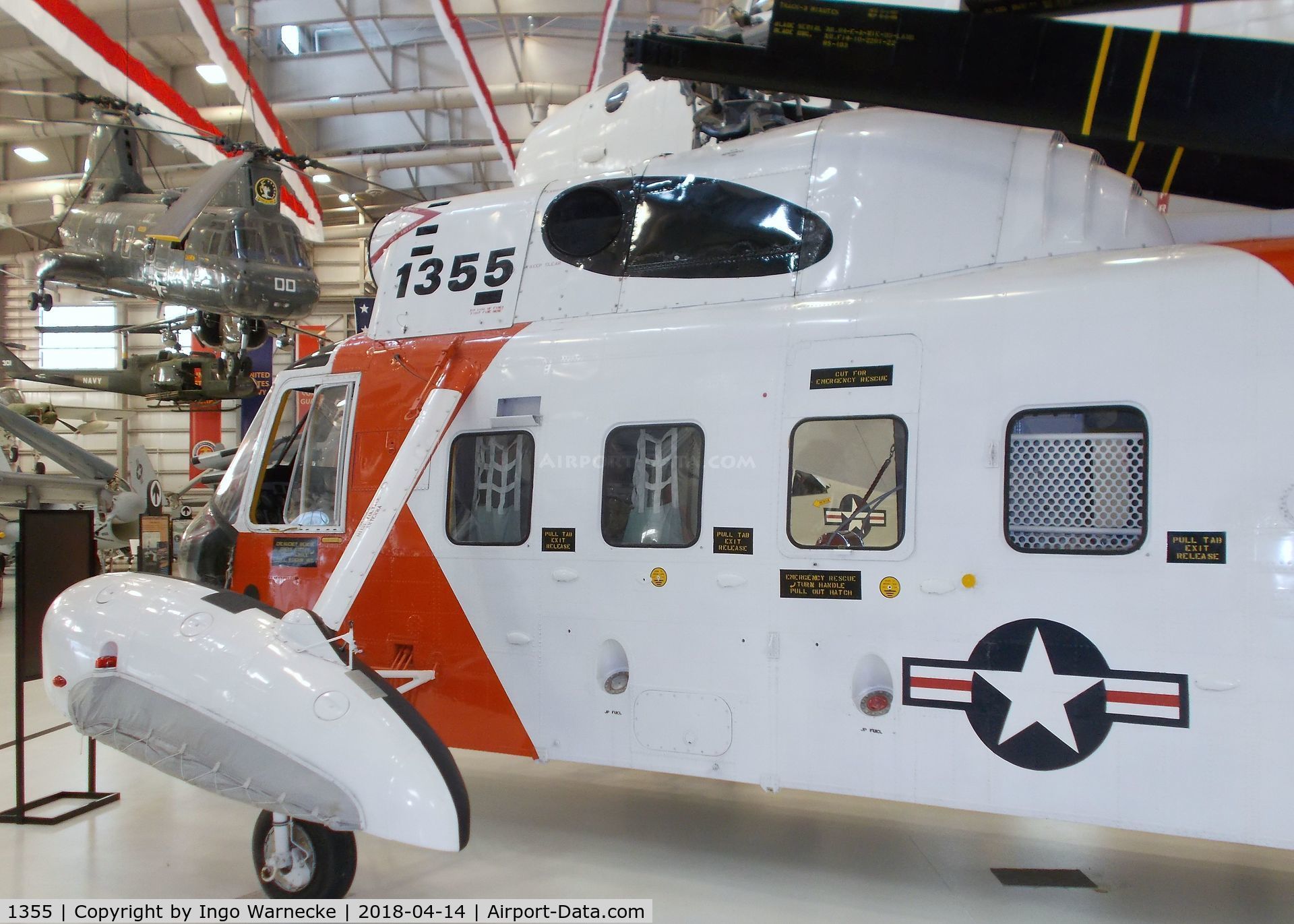 1355, Sikorsky HH-52A Sea Guard C/N 62.024, Sikorsky HH-52A Sea Guardian at the NMNA, Pensacola FL