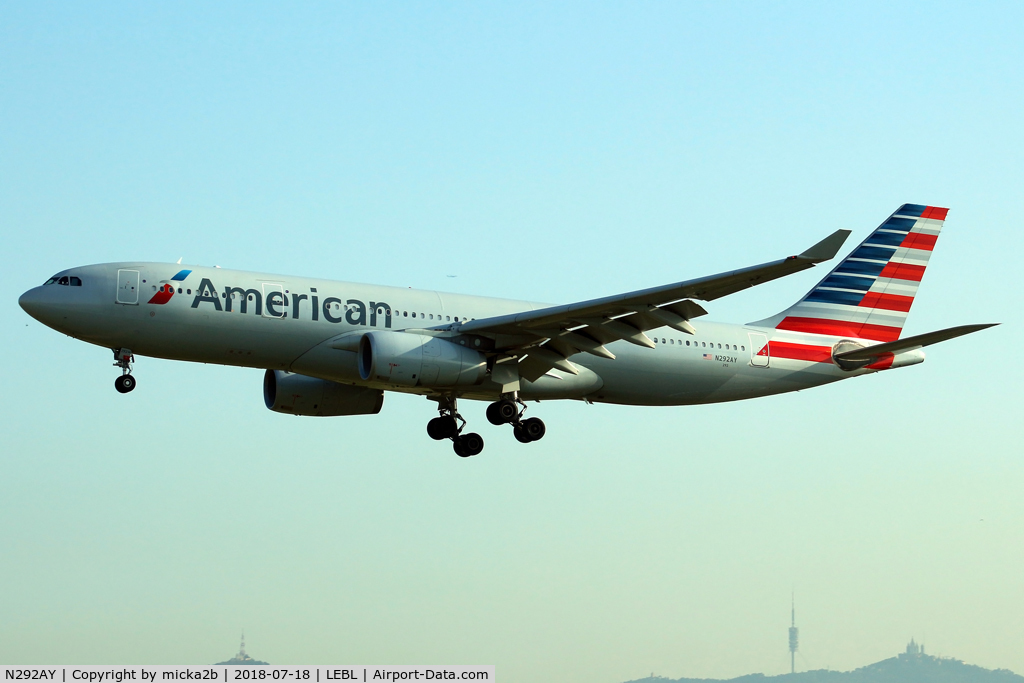 N292AY, 2014 Airbus A330-243 C/N 1512, Landing