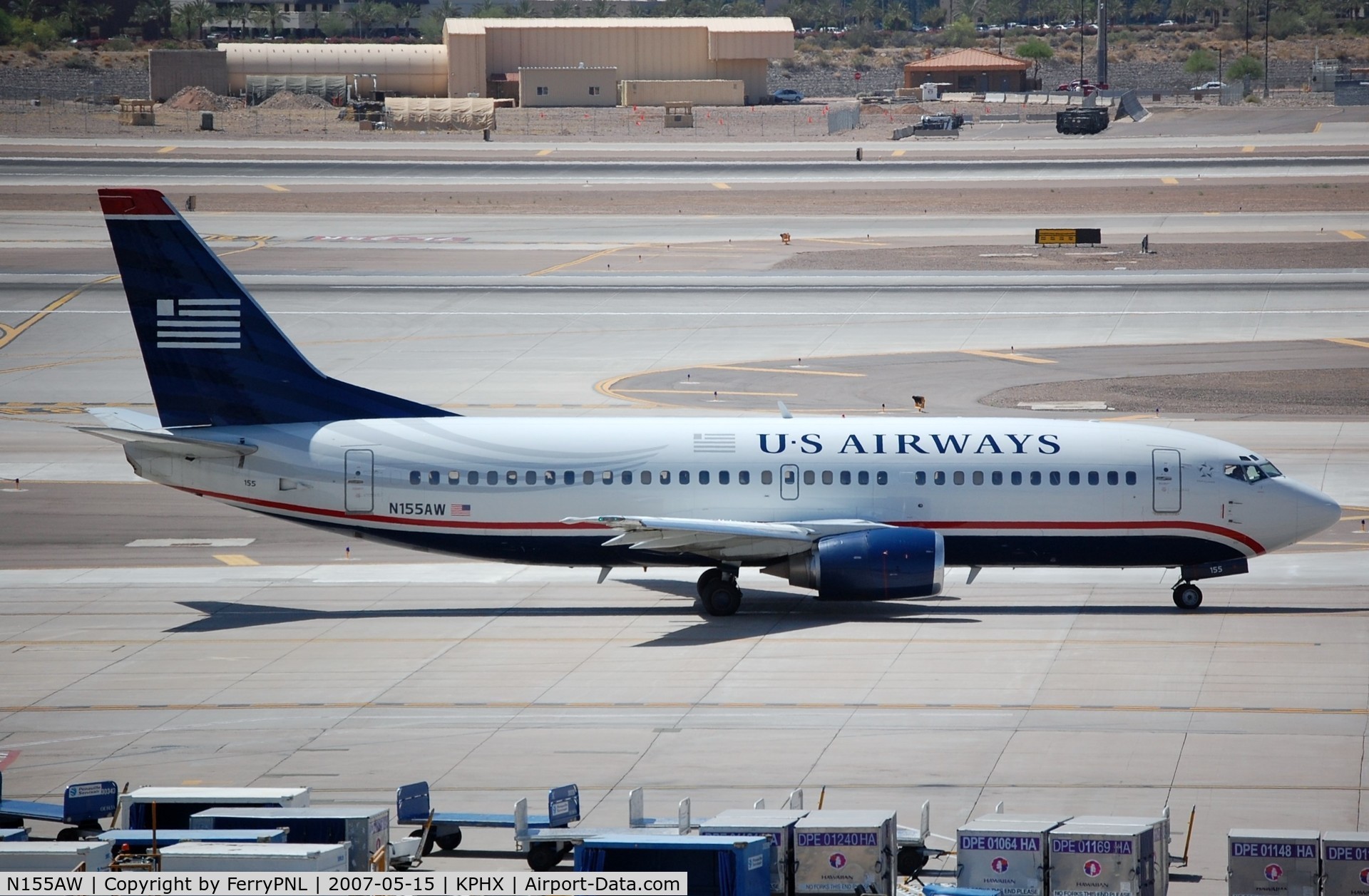 N155AW, 1987 Boeing 737-3G7 C/N 23777, US Airways B733. Broken up in 2011.