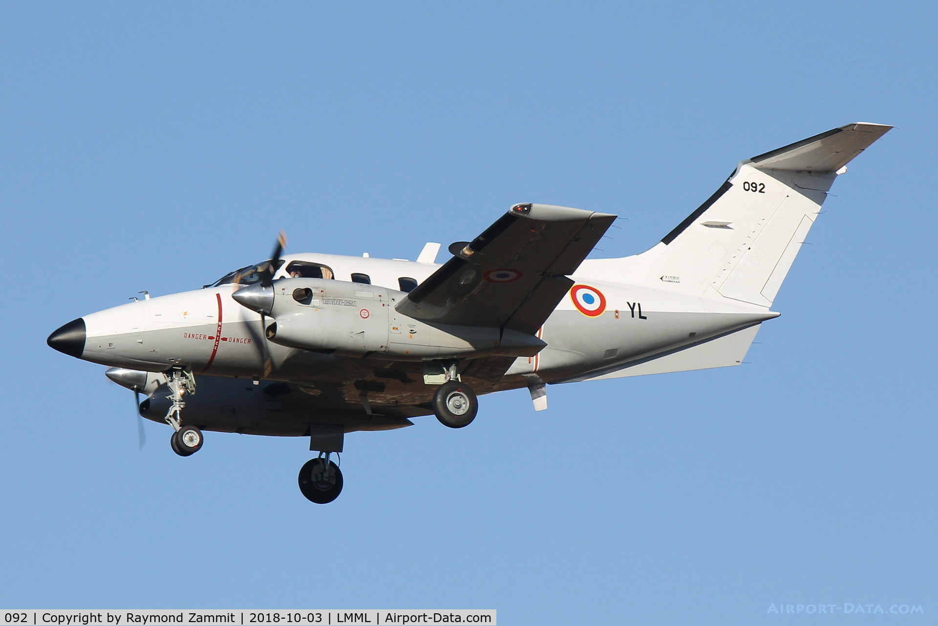 092, Embraer EMB-121AA Xingu C/N 121092, Embraer EMB121AA Xingu 092/YL French Air Force