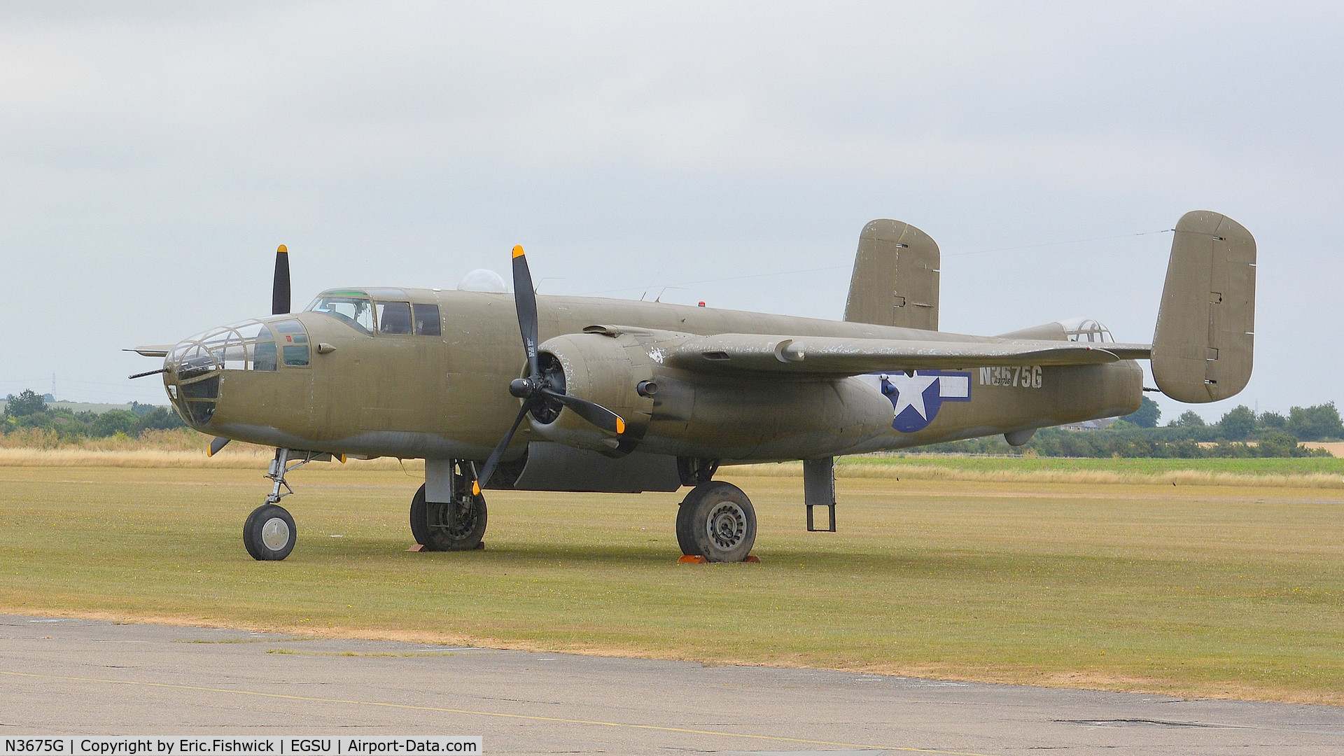 N3675G, 1944 North American B-25J Mitchell Mitchell C/N 108-33698, N3675G – 'Photo Fanny' visiting The Imperial War Museum, Duxford, USA July. 2018.