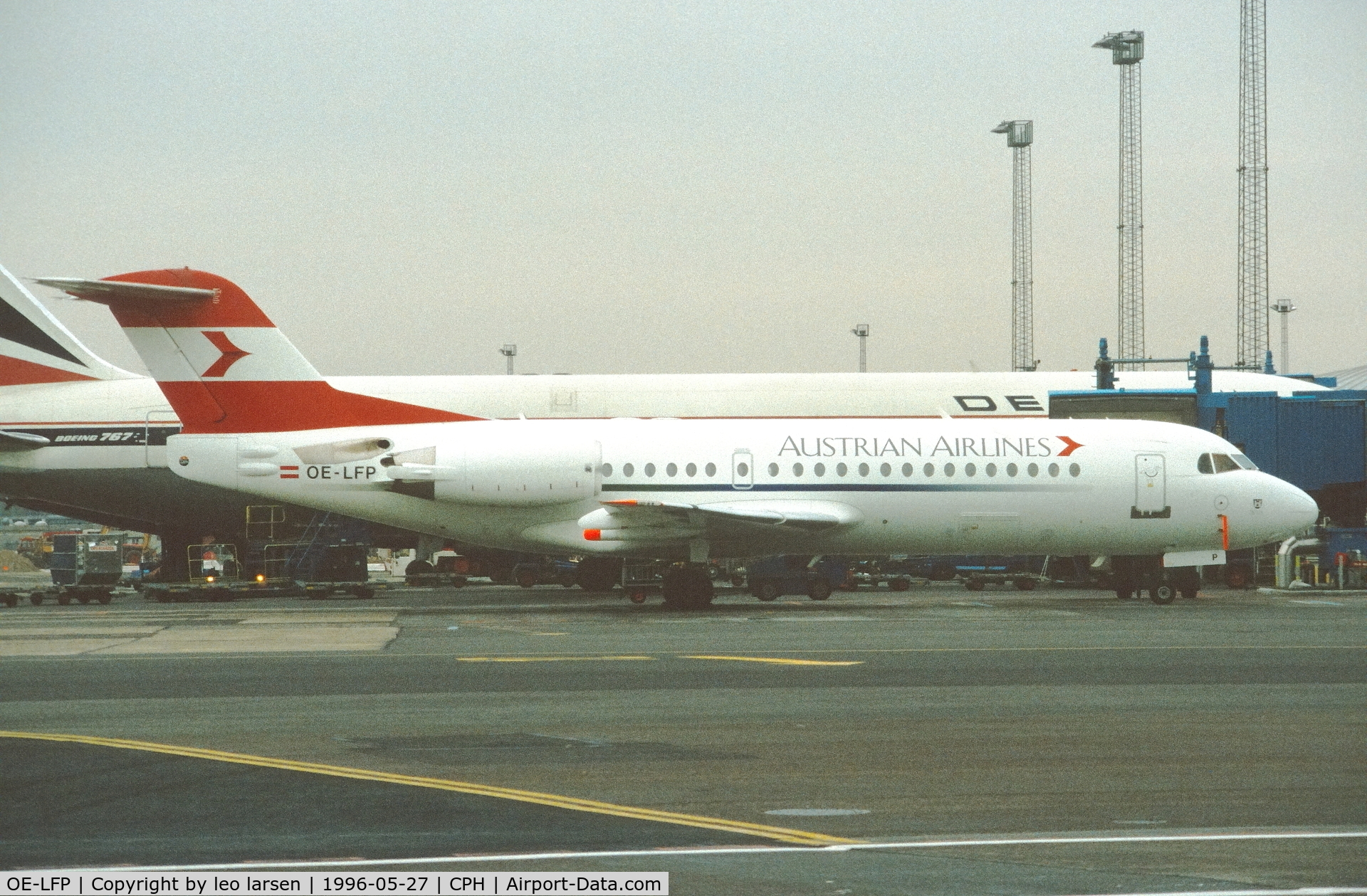 OE-LFP, Fokker 70 (F-28-0070) C/N 11560, Copenhagen 27.5.1996