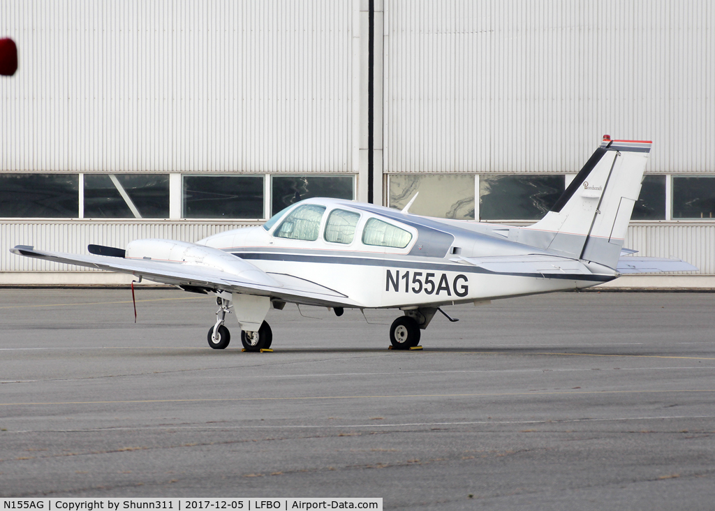 N155AG, 1980 Beech 95-B55 Baron C/N TC2311, Parked at the General Aviation area...