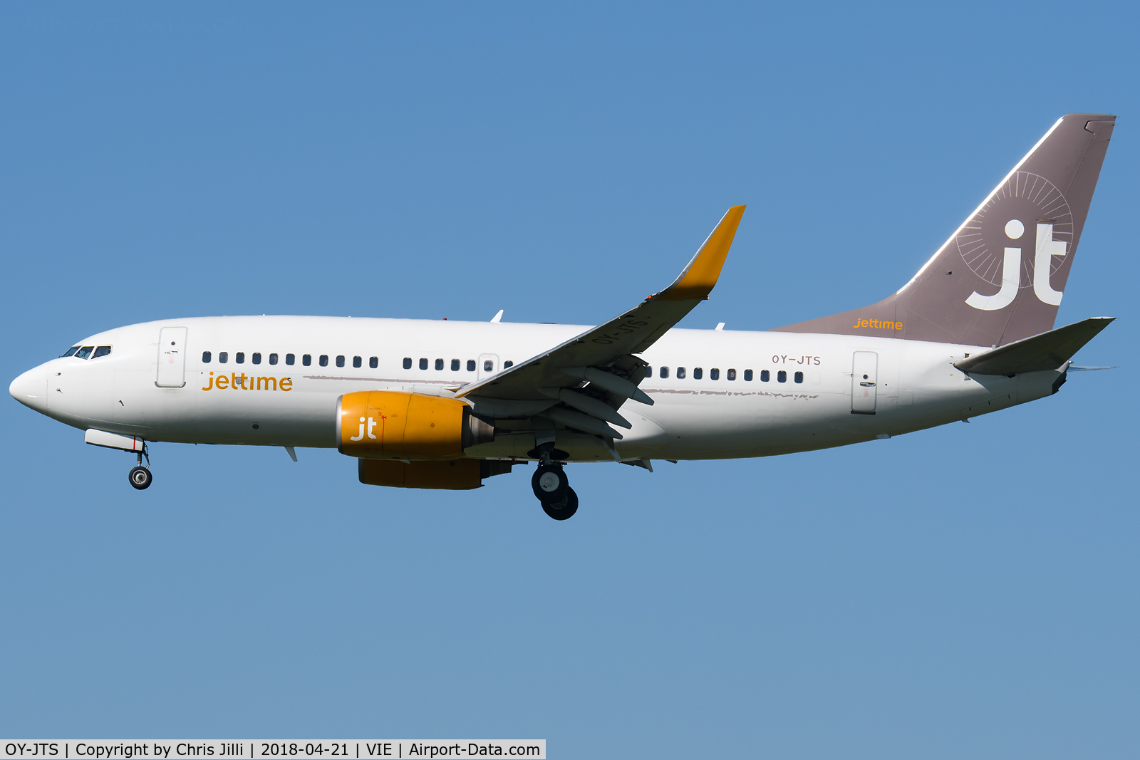 OY-JTS, 2003 Boeing 737-7K2 C/N 33465, Jettime