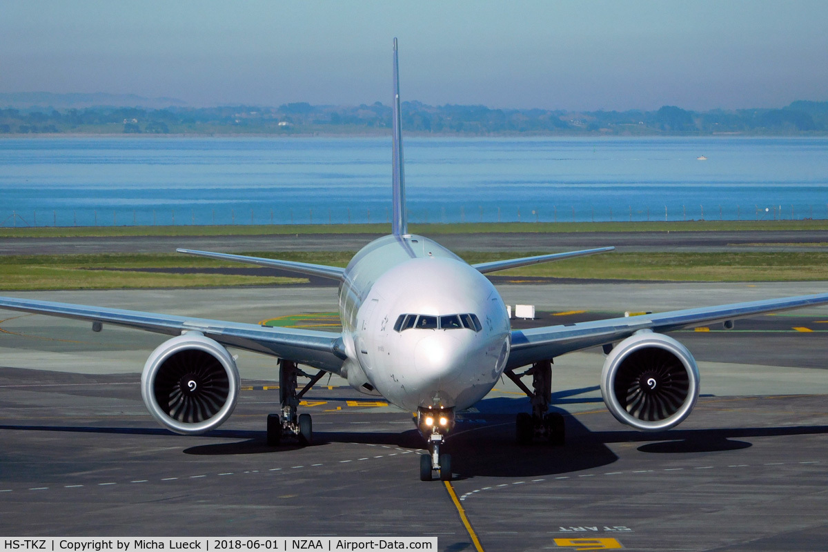 HS-TKZ, 2015 Boeing 777-3D7/ER C/N 42115, At Auckland